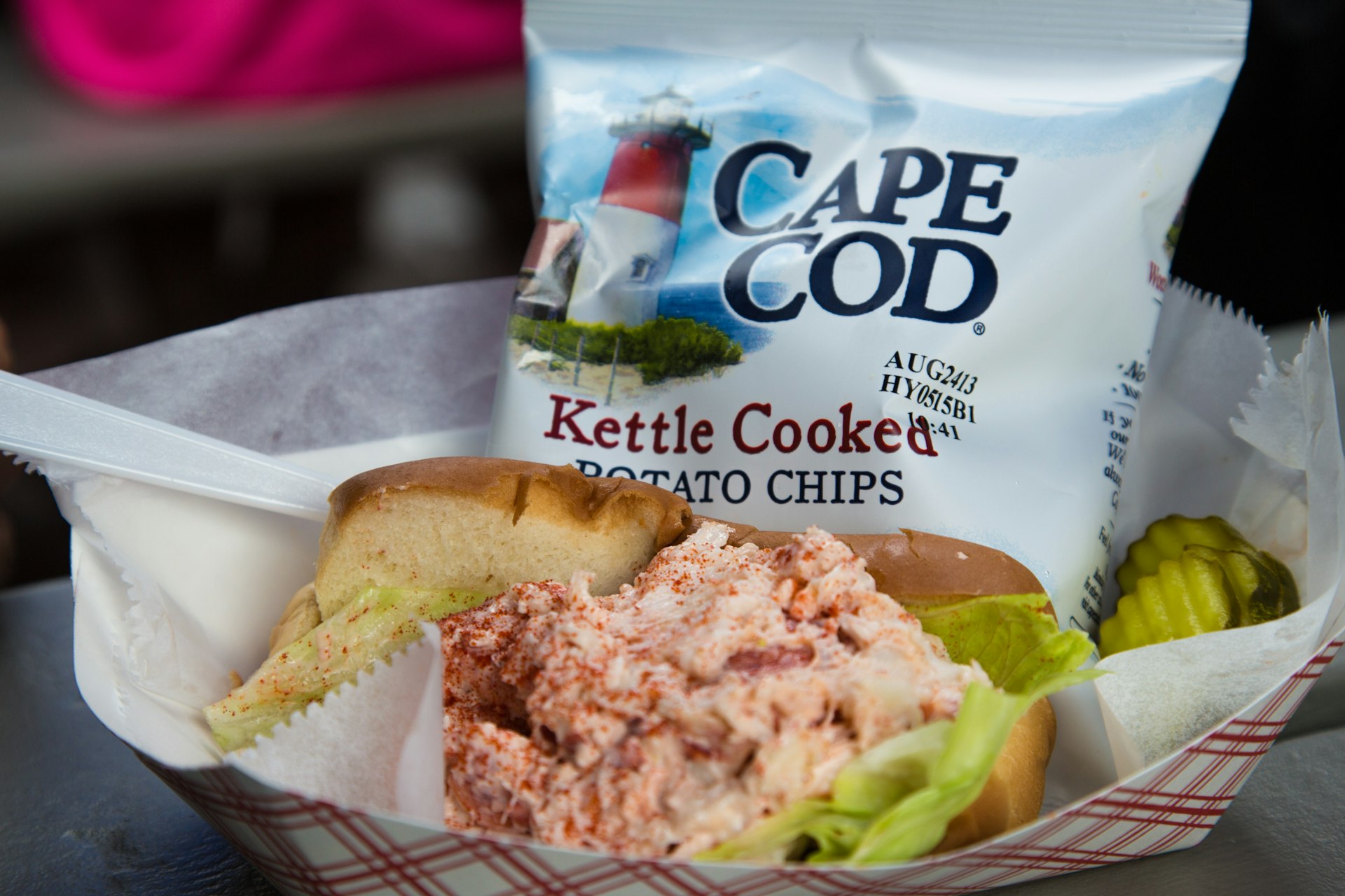 A classic Cape Cod lobster roll 
