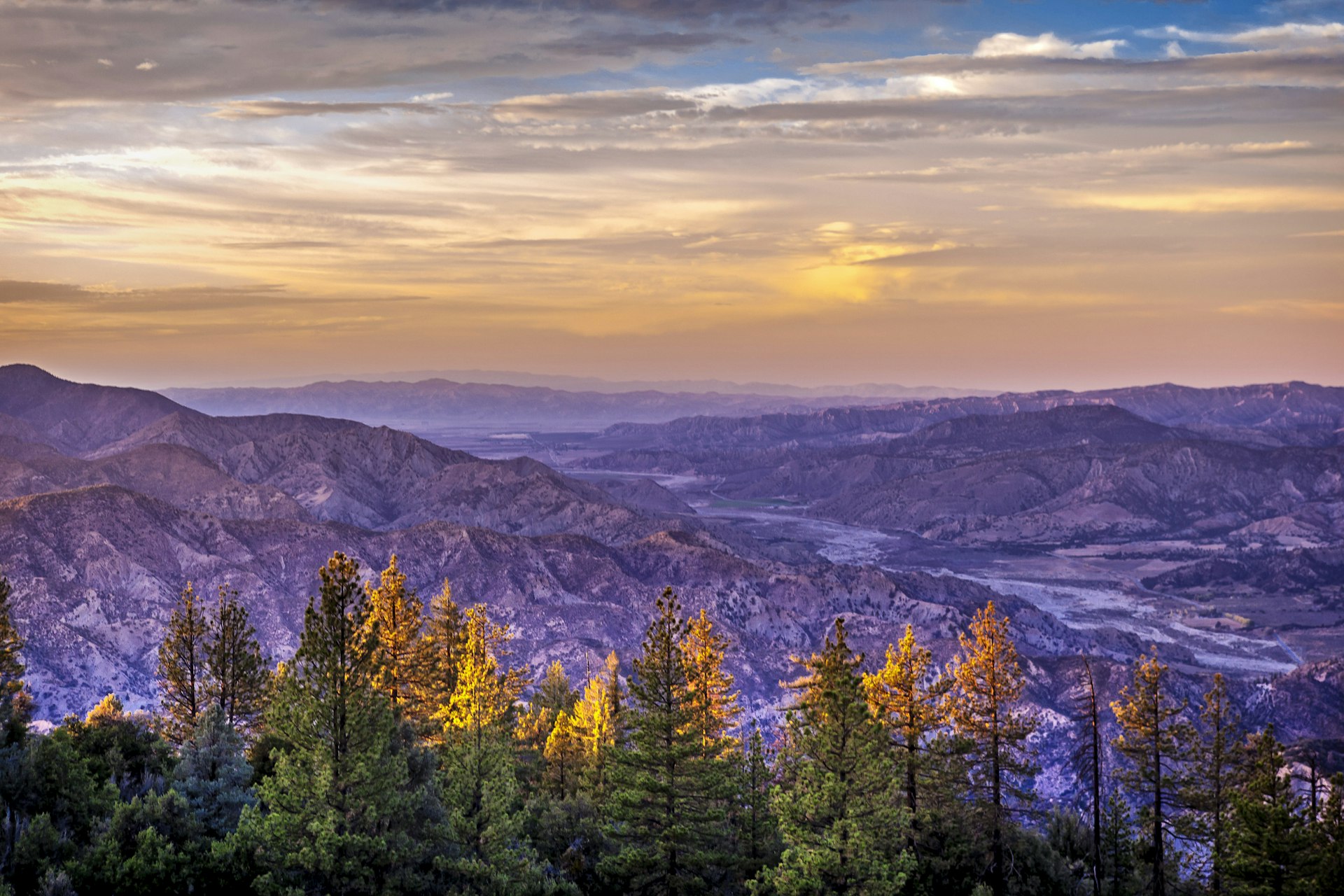Sunset at Los Padres National Forest