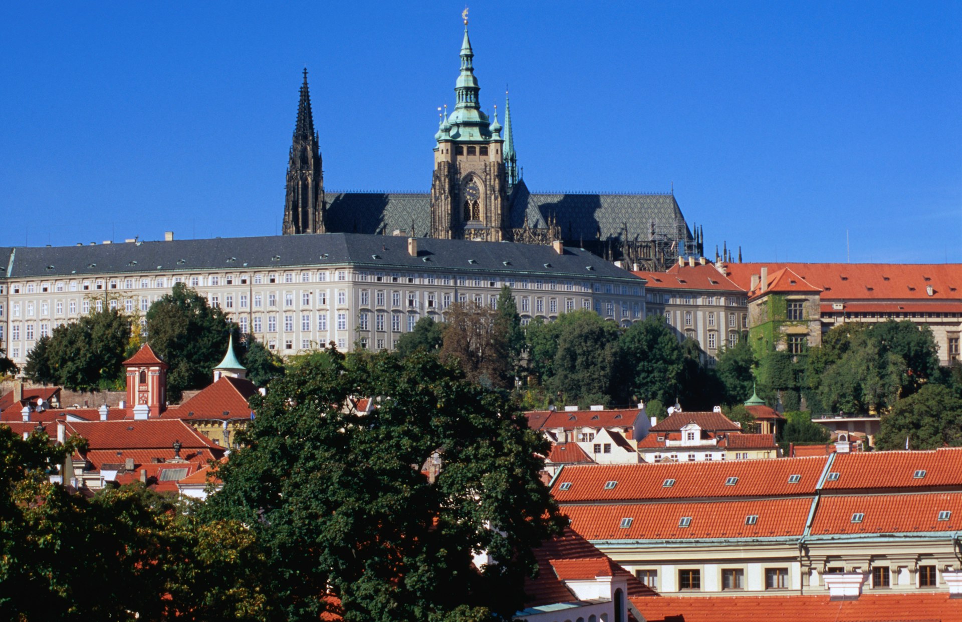 Prague Castle from Vrtbov Gardens