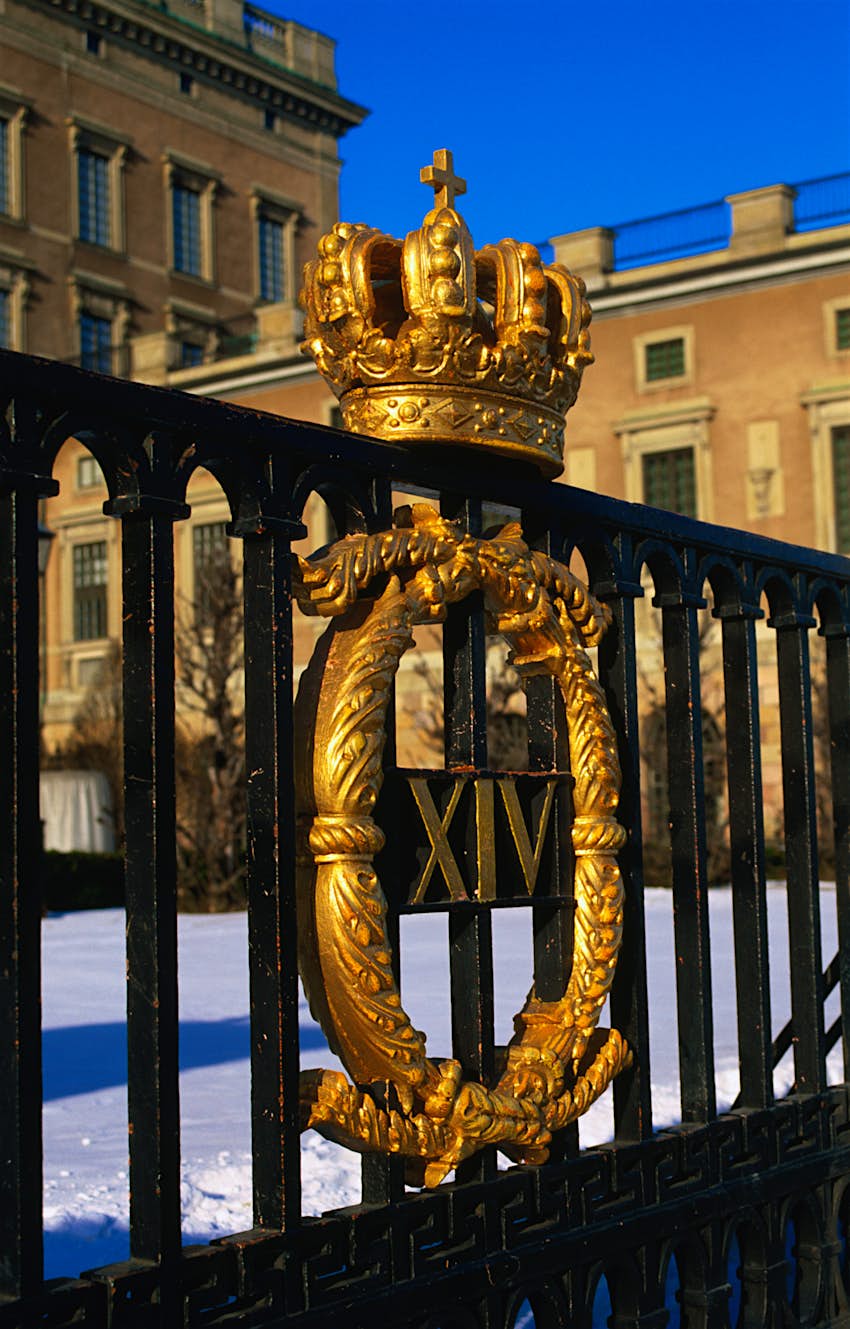 Kungliga Slottet, Stockholm Tre Kronor symbol at the gate of the Kungliga Slottet (royal palace)