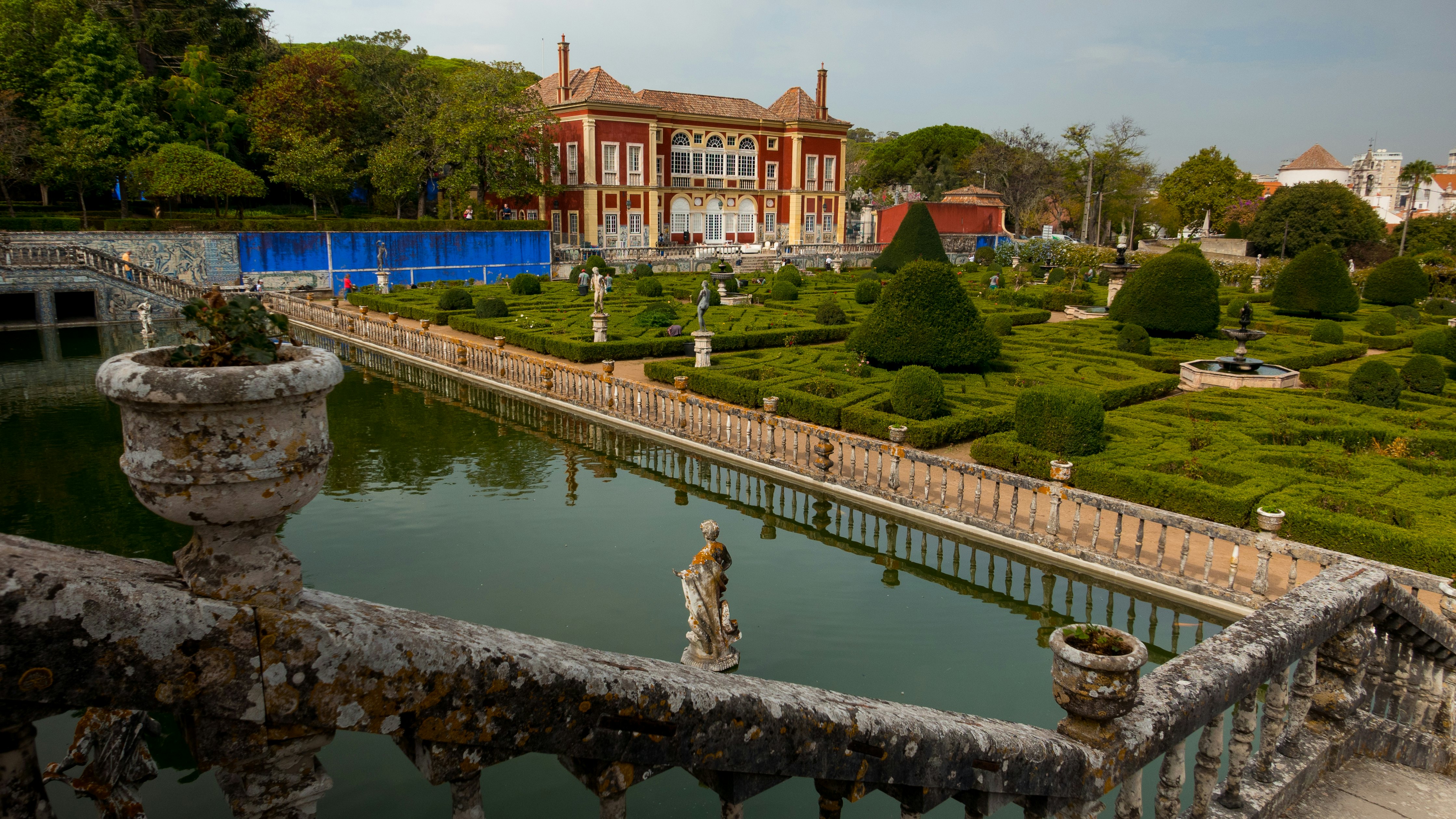 LISBON, circa 2017 - Wide establishing shot of Palacio Fronteira Palace, aka Palacio dos Marqueses de Fronteira, one of the hidden gems of Lisbon, Portugal, dating from 1671..; Shutterstock ID 781758556; your: Alex Howard; gl: 65050; netsuite: Online Editorial; full: Palácio dos Marqueses de Fronteira POI