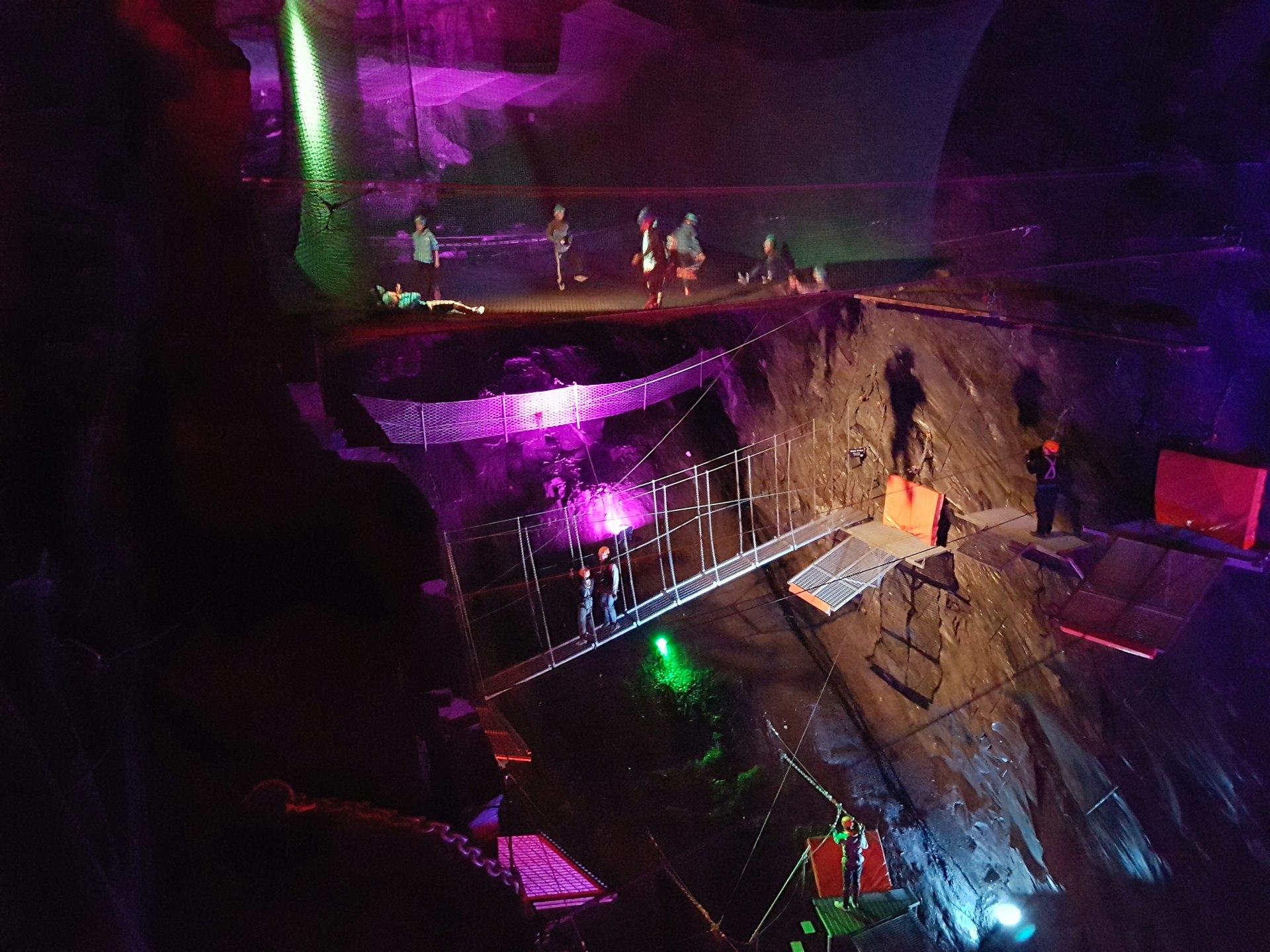 Bounce Below at Llechwedd Slate Caverns