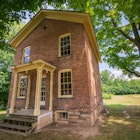 Small brick home at Harriett Tubman National Historical Park.