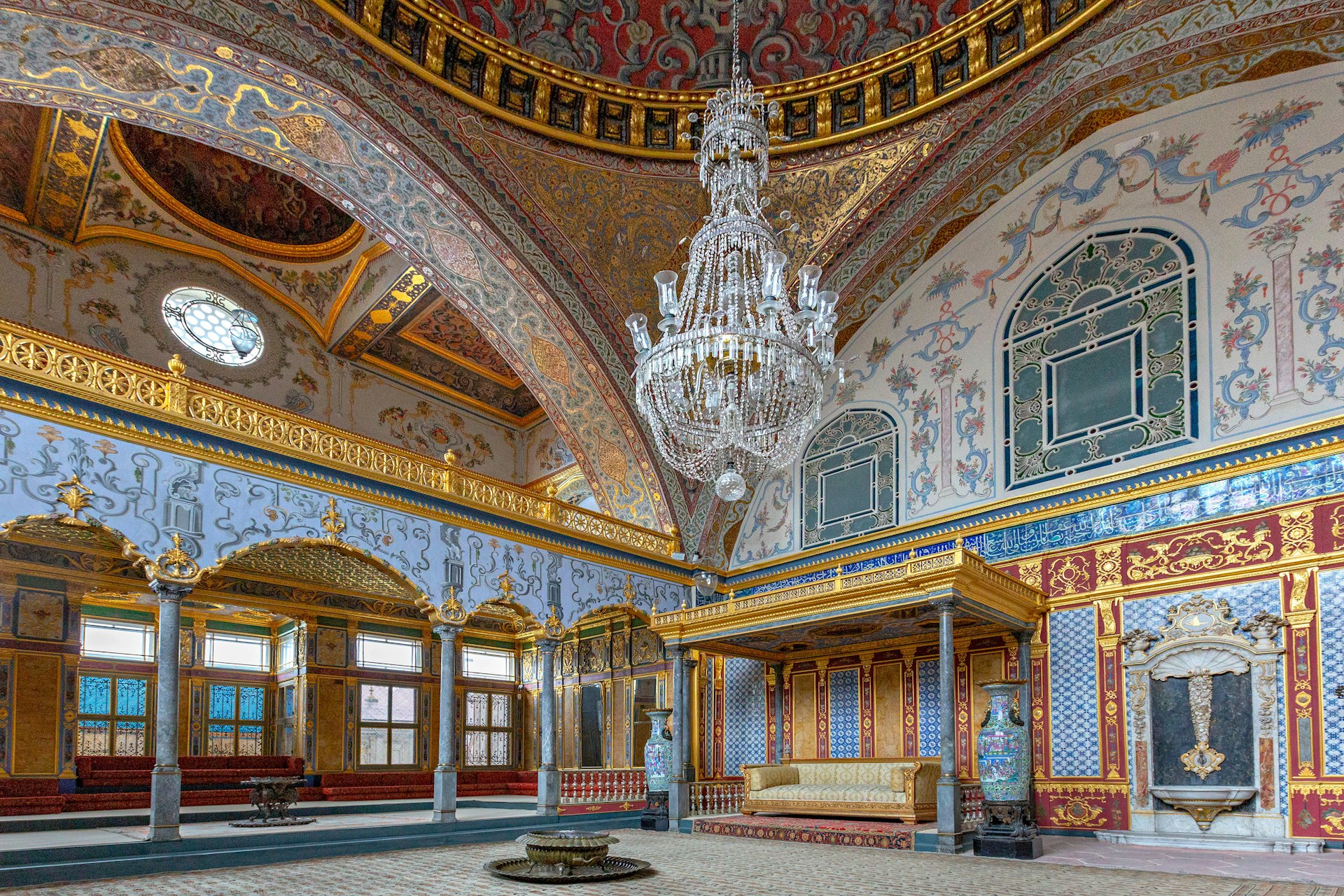 An ornate area of Topkapi Palace in Istanbul