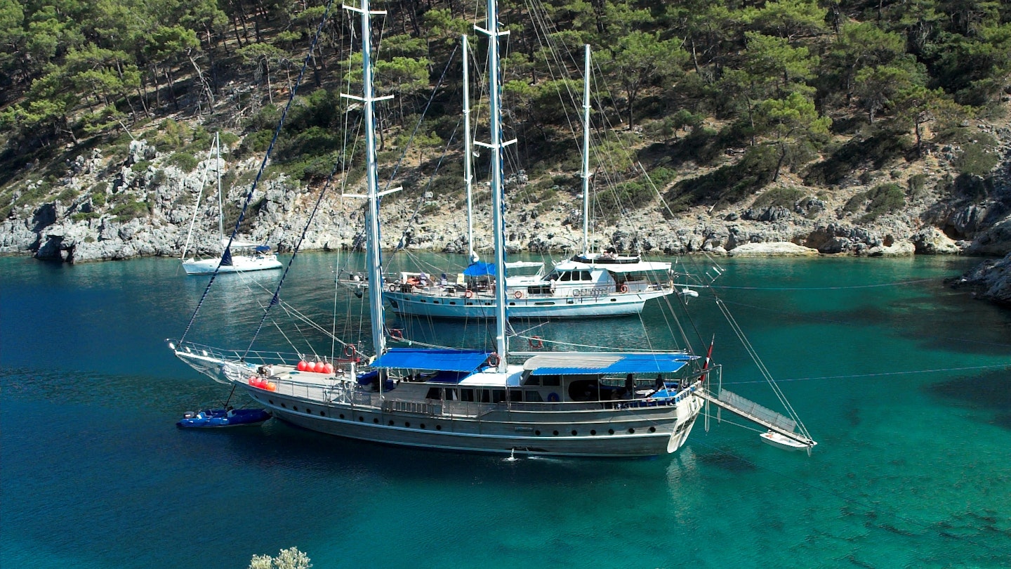 A secluded bay in the Turkish Mediterranean