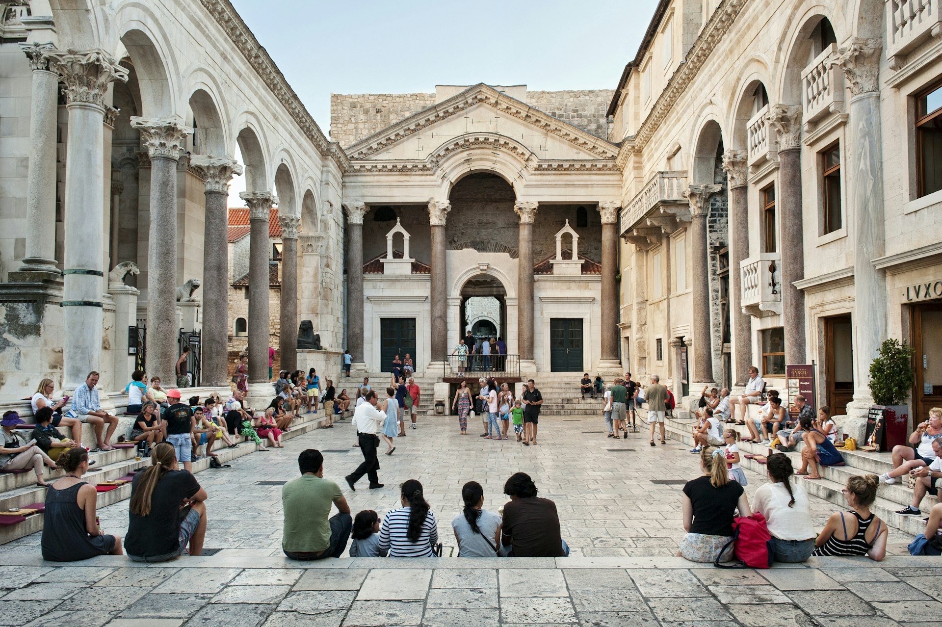 The  courtyard at Diocletian's Palace in Split.