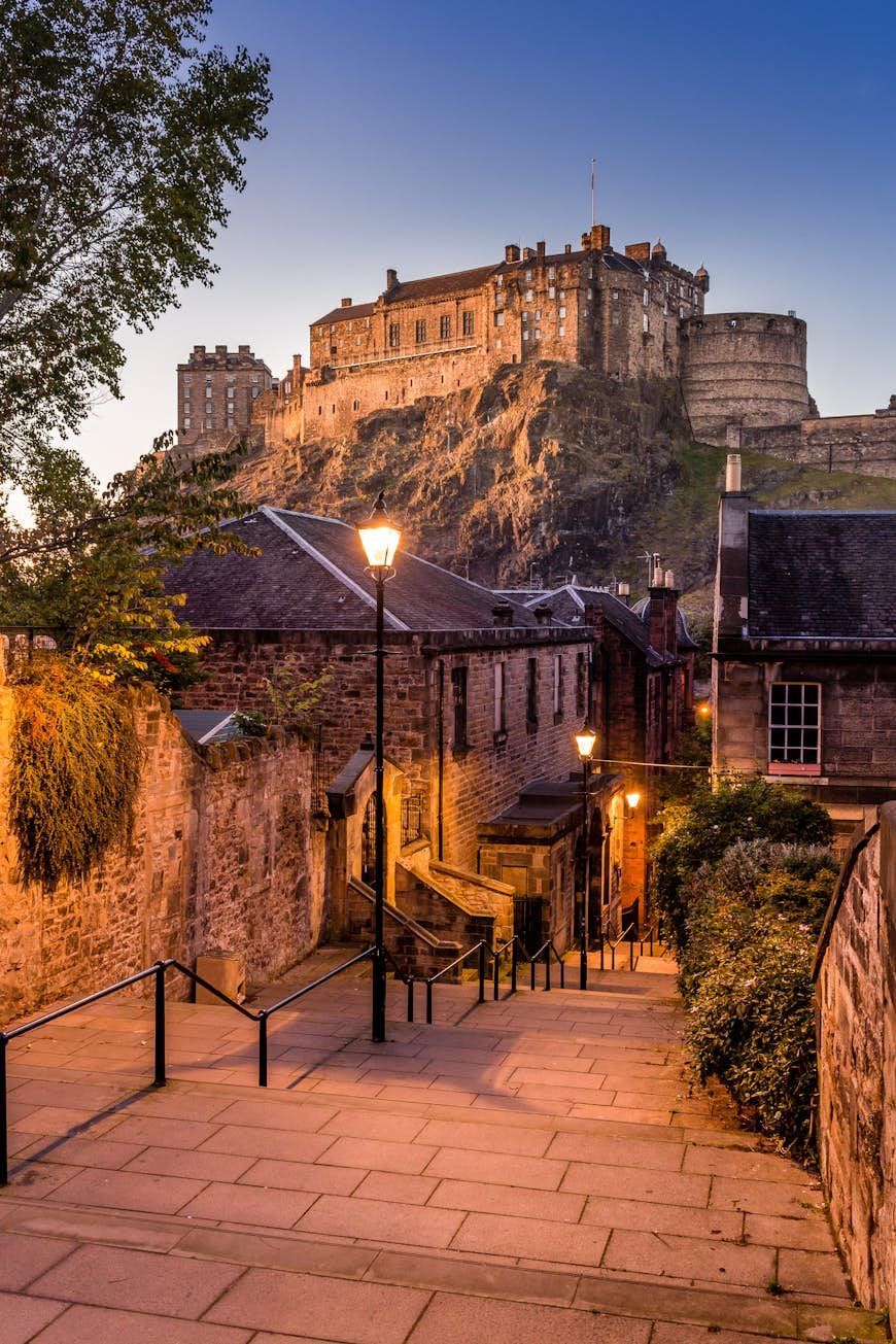 Edinburgh castle from Heriot place