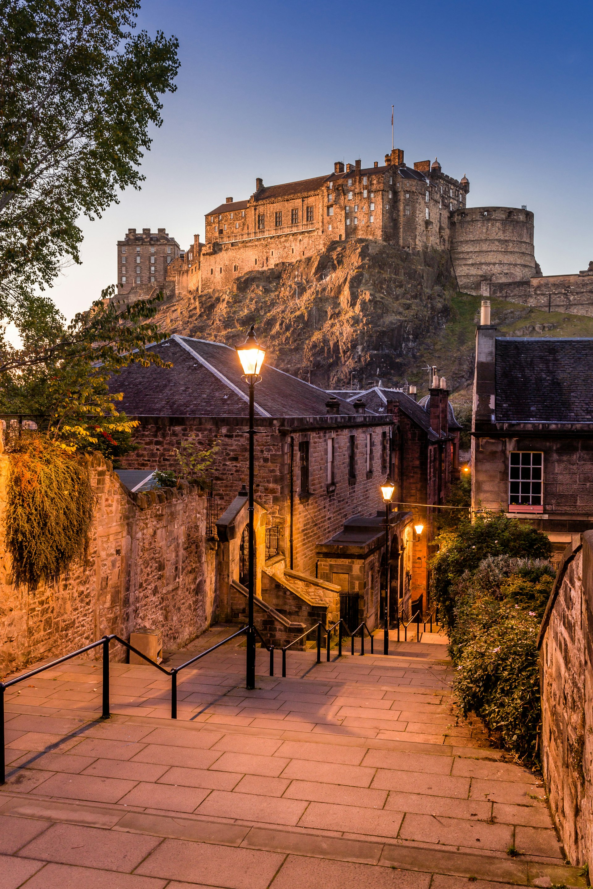 Edinburgh castle from Heriot place