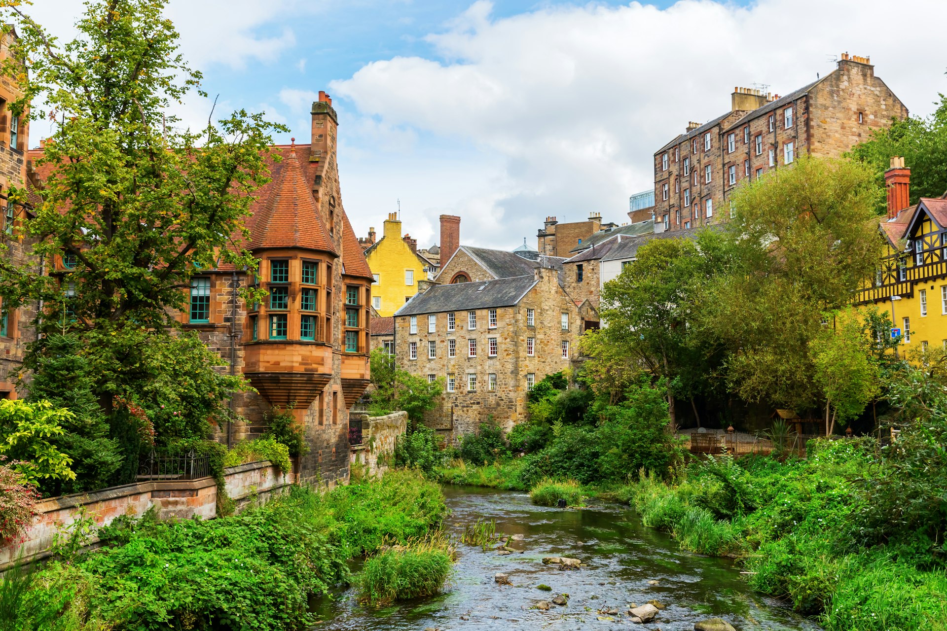 Dean Village along the River Leith in Edinburgh 