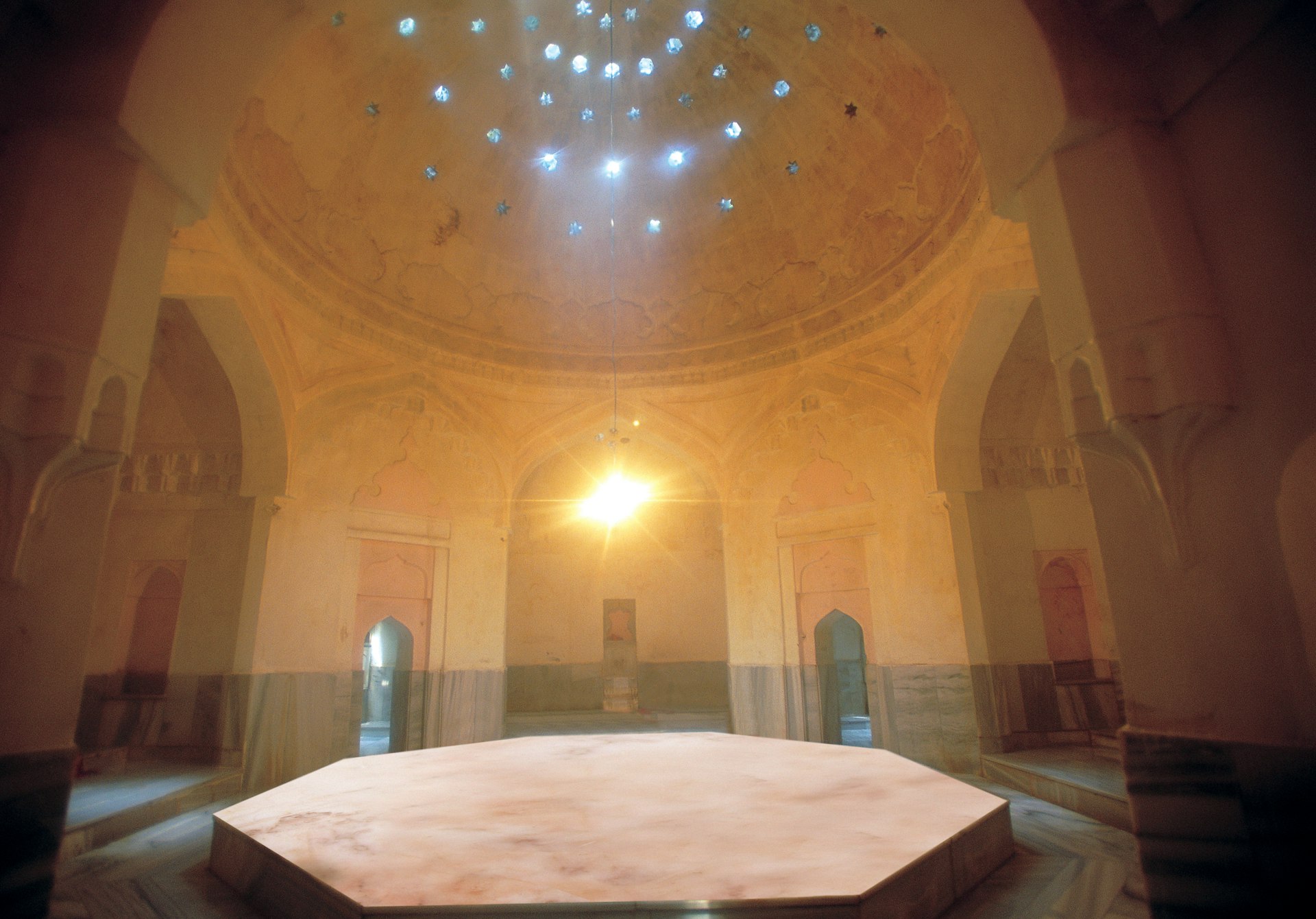 Inside a traditional hamam bathhouse in Istanbul, Turkey