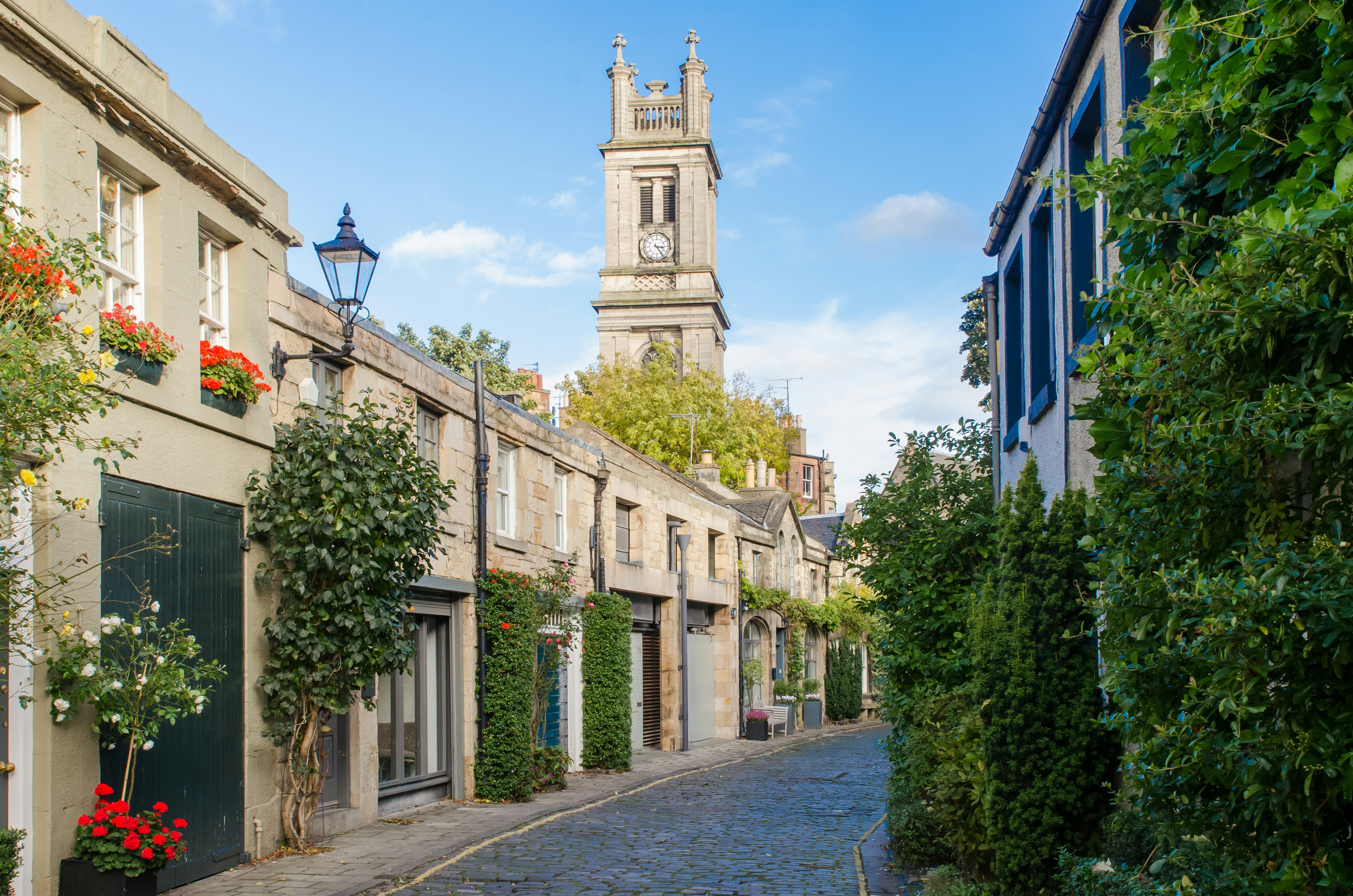 New Town's Circus Lane, Edinburgh, Scotland