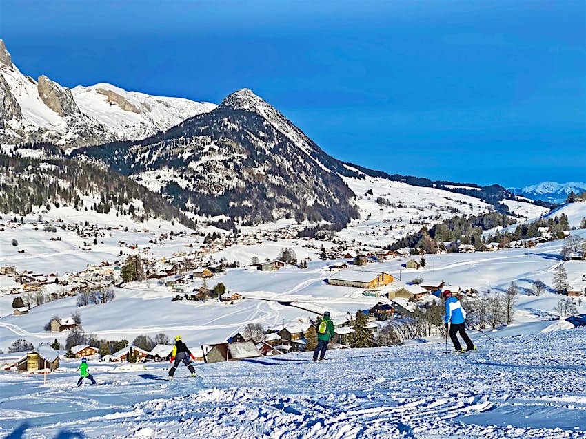 The ski slopes of Wildhaus, Switzerland