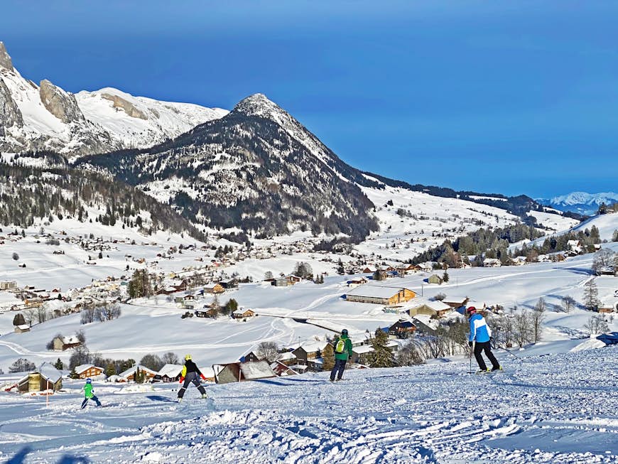 The ski slopes of Wildhaus, Switzerland