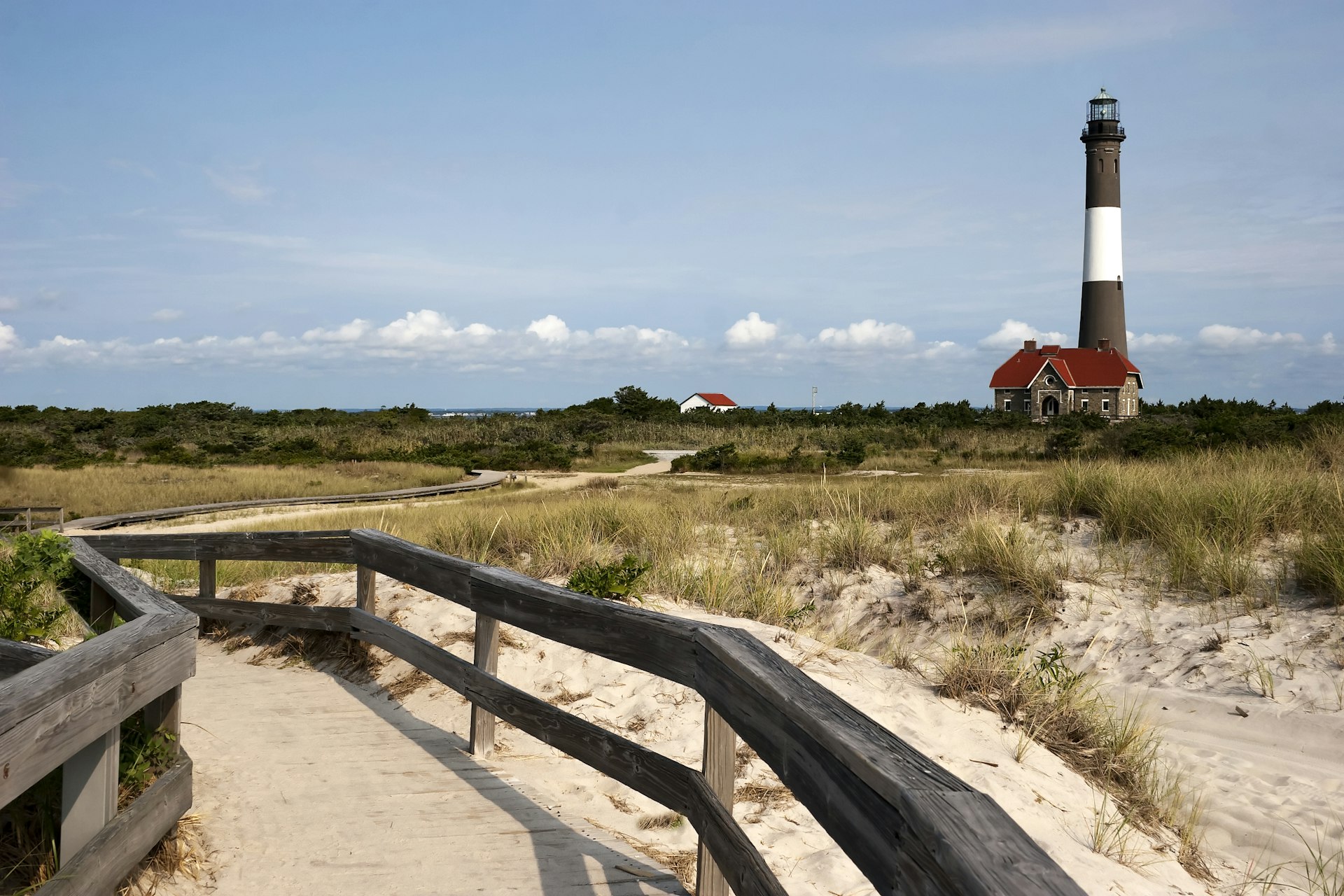 The path to the Fire Island Lighthouse, Fire Island National Seashore, Long Island, New York
