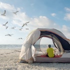 Camping on the shores of the Gulf at Padre Island National Seashore