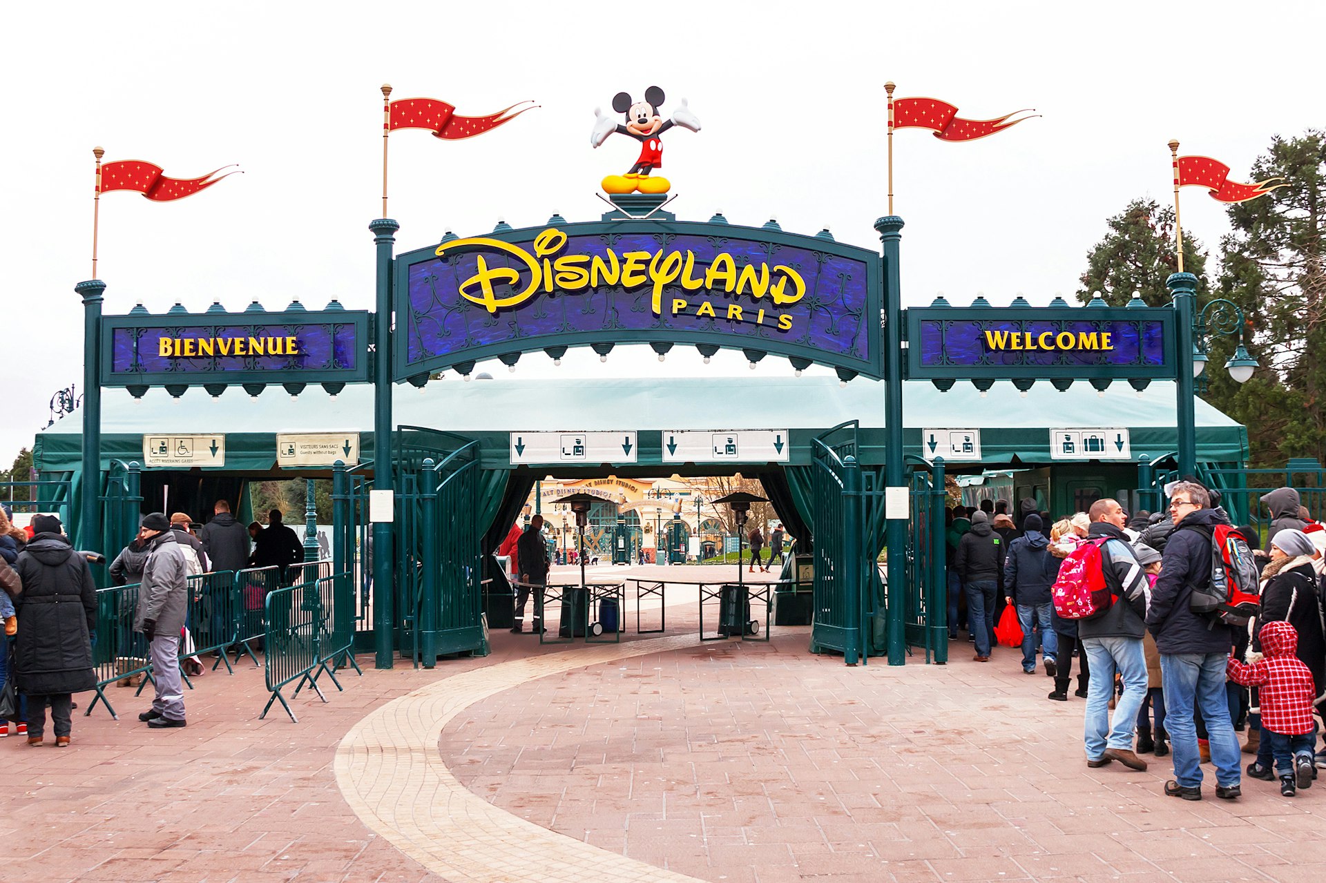 Main entrance (gate) to the Disneyland Paris. Disneyland is one of the most popular destinations in Paris
