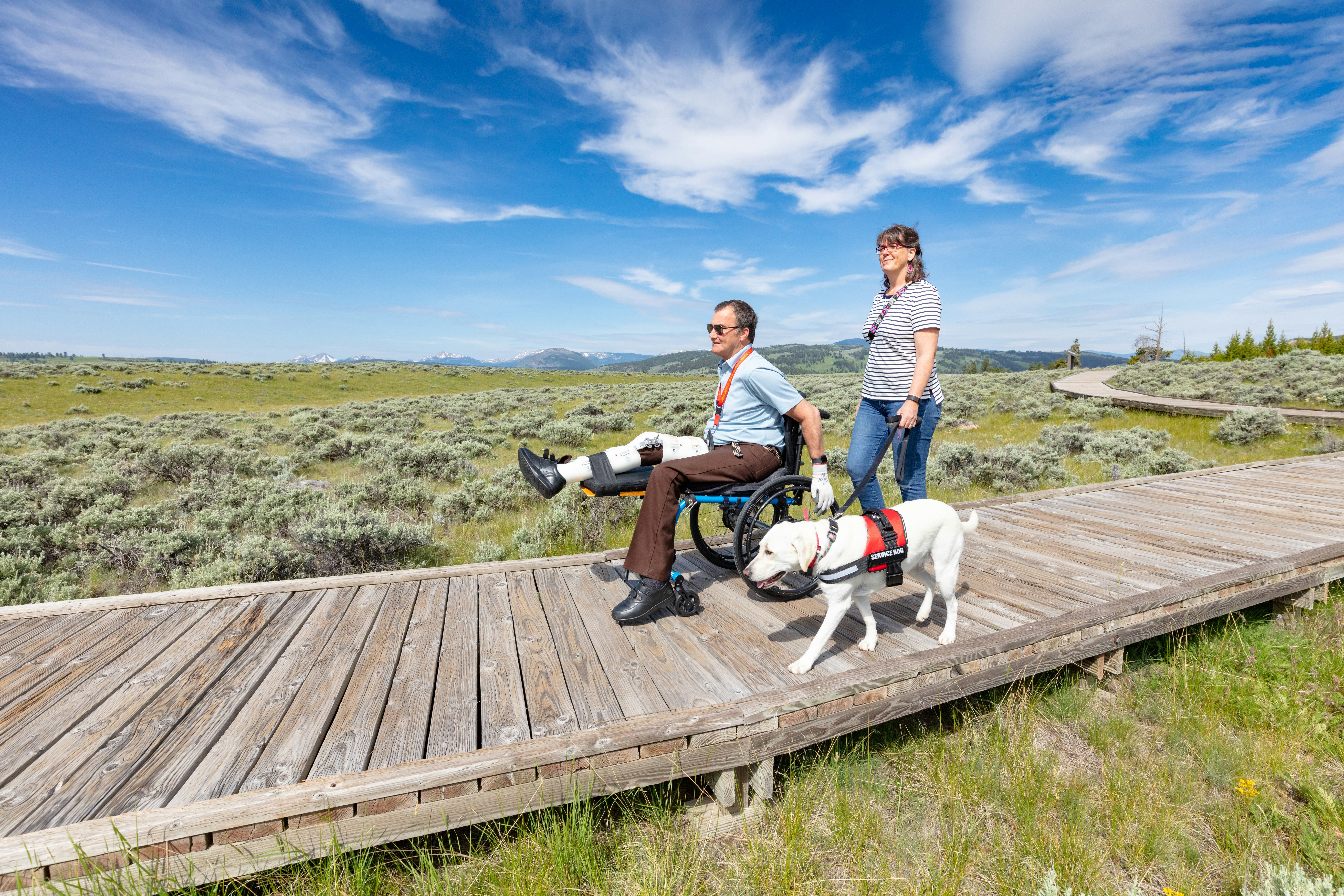 Exploring the Forces of the Northern Range boardwalk in Yellowstone