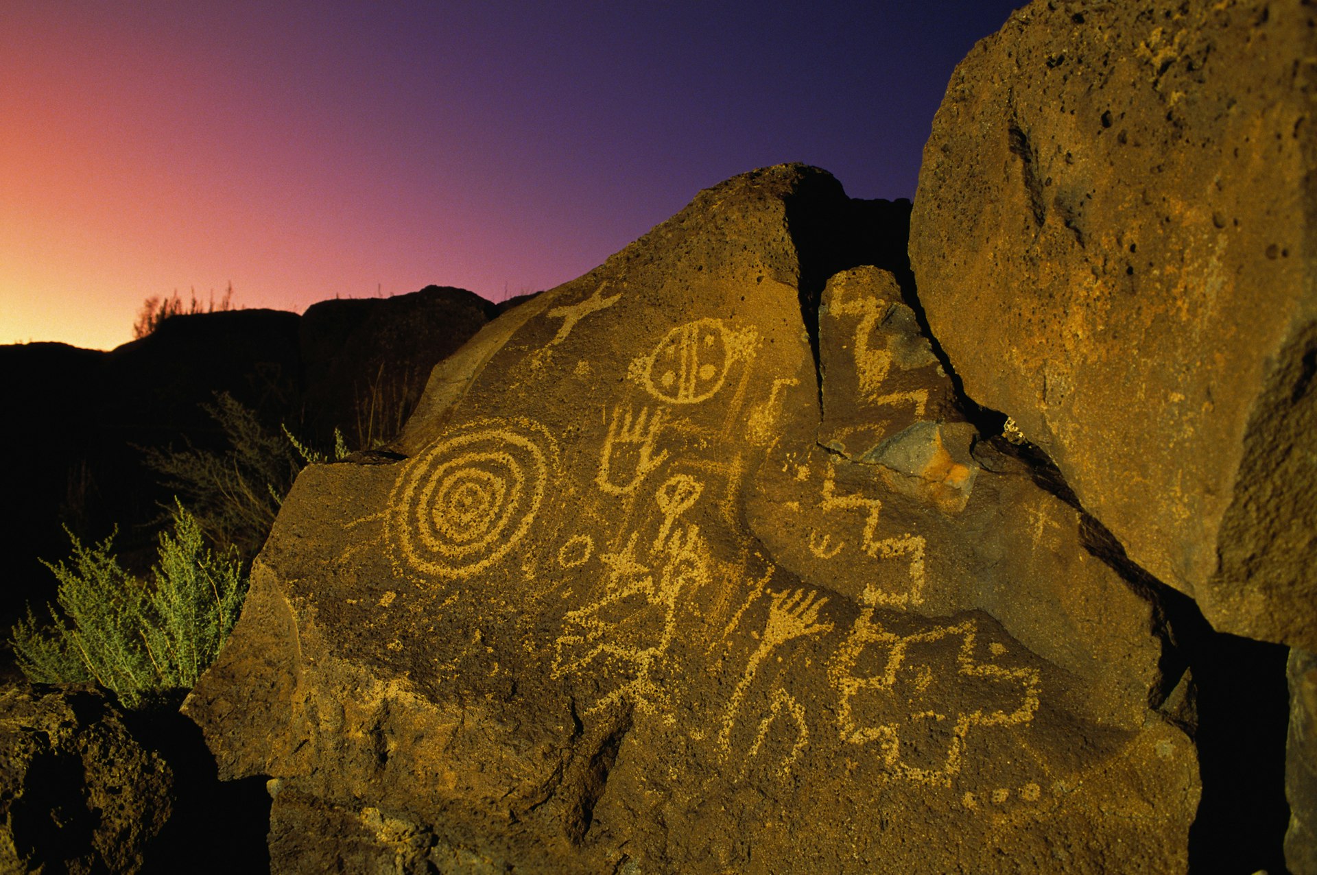 Detail of Petroglyphs at Petroglyph National Monument