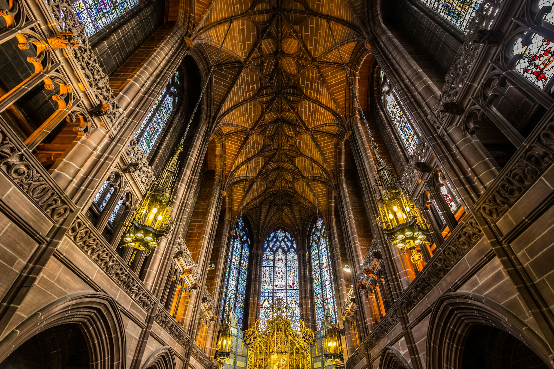 The interior of Liverpool Anglican cathedral