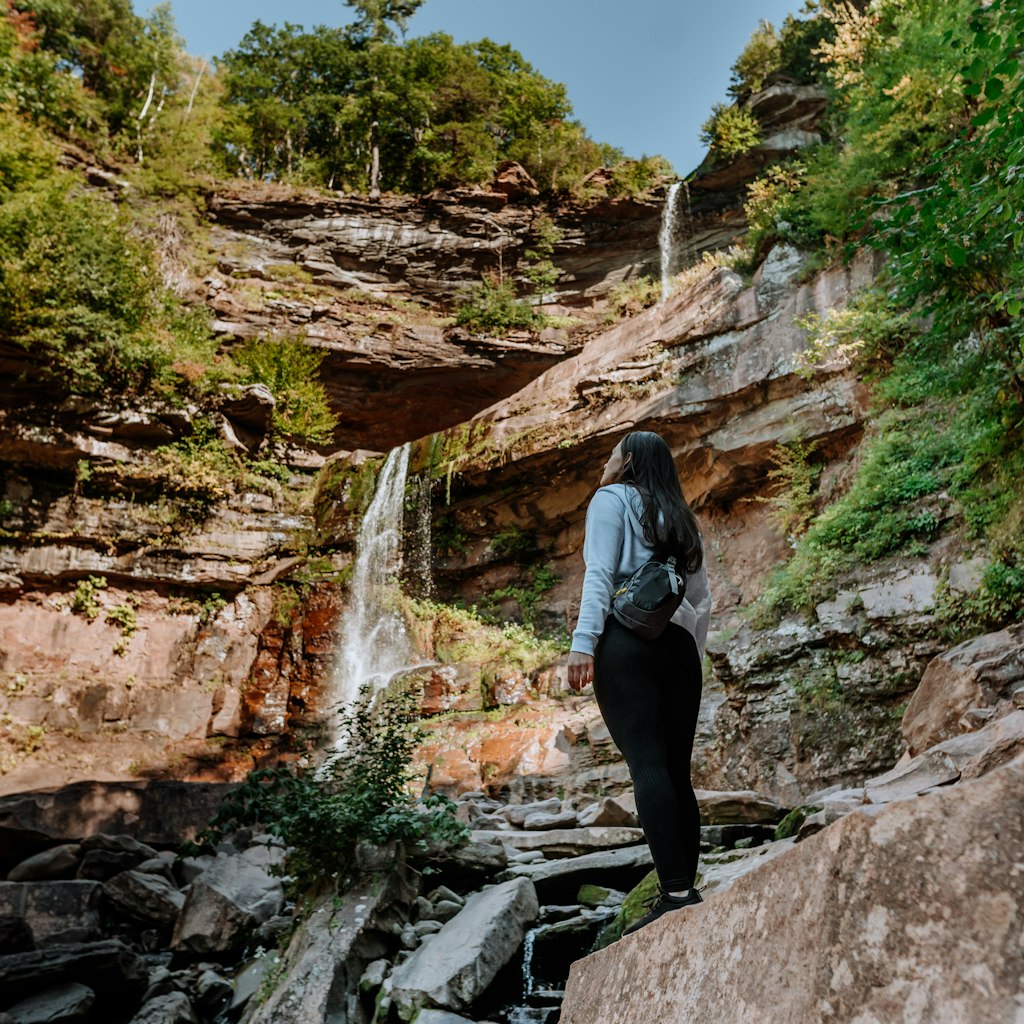 Be prepared for a challenging climb to reach Kaaterskill Falls