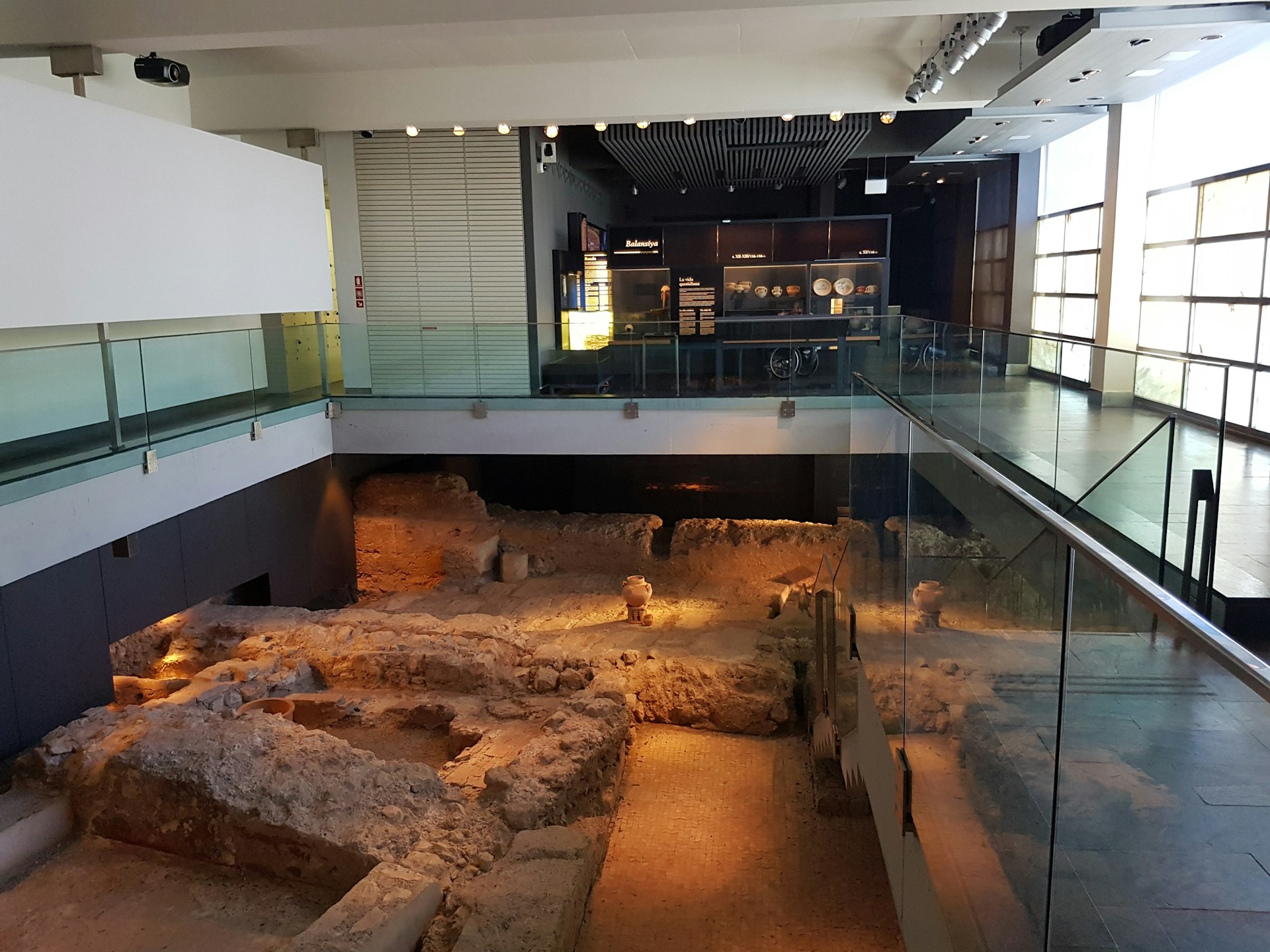 Inside entrance of L'Almoina including ruins