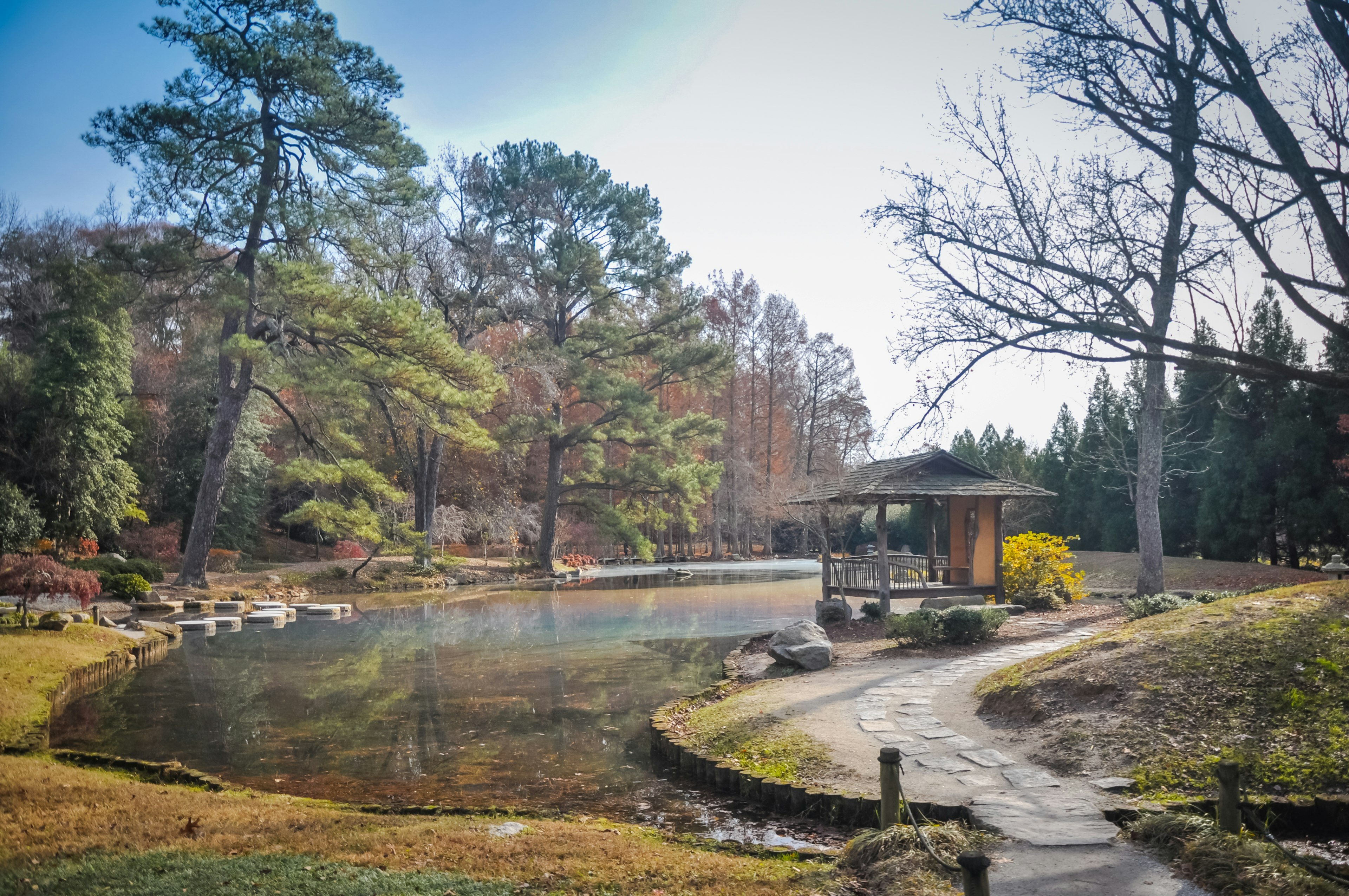 A view of the pagoda in the Japanese Garden, which is part of Maymont Gardens, a park in Richmond.