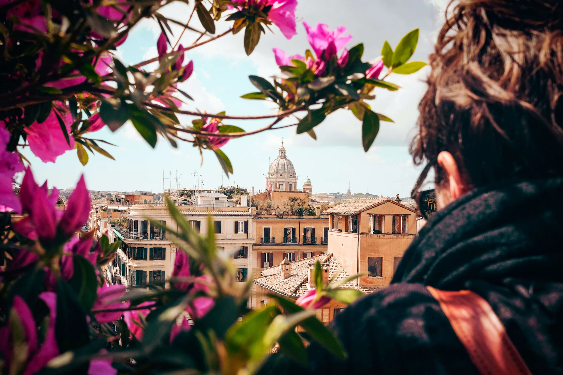 Rome over the shoulder.