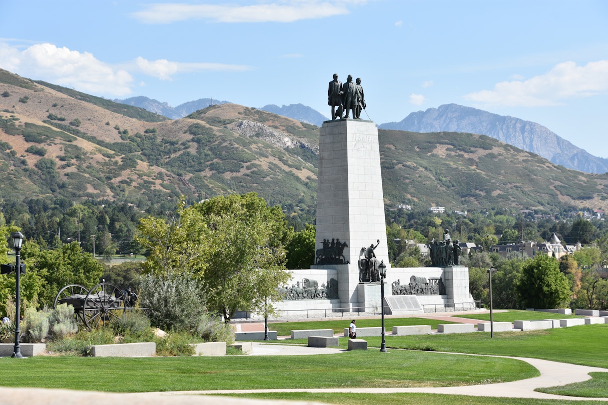Monument at This Is The Place Heritage Park in Salt Lake City, Utah