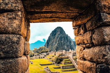 Machu Pichu through the window.