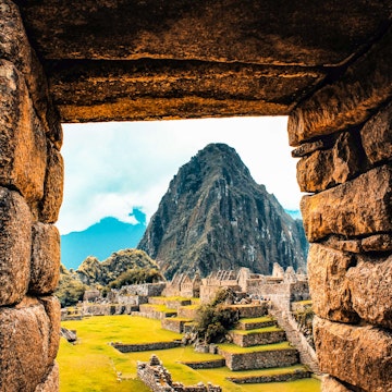 Machu Pichu through the window.