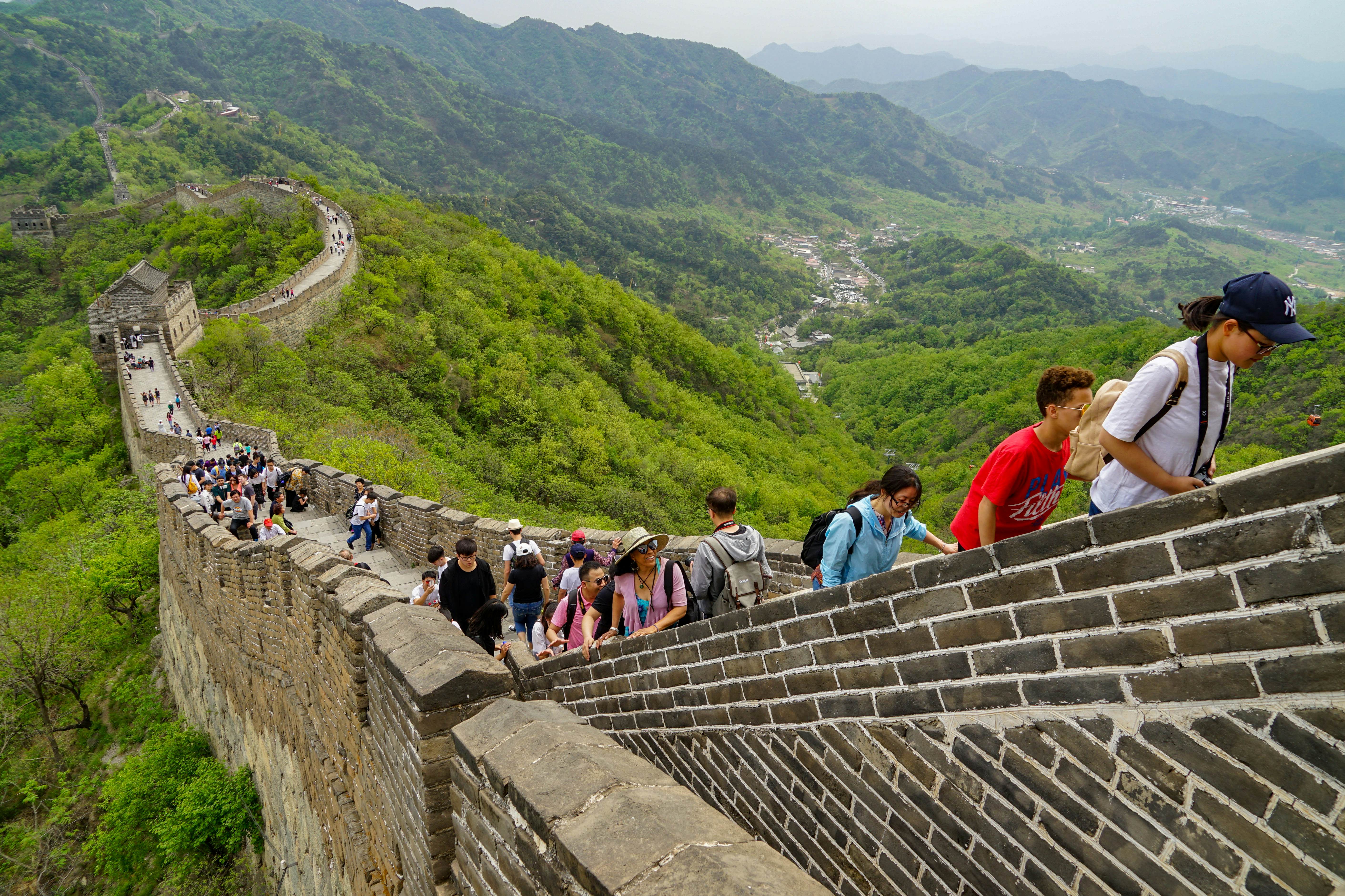 View of a rugged Chinese mountain trail