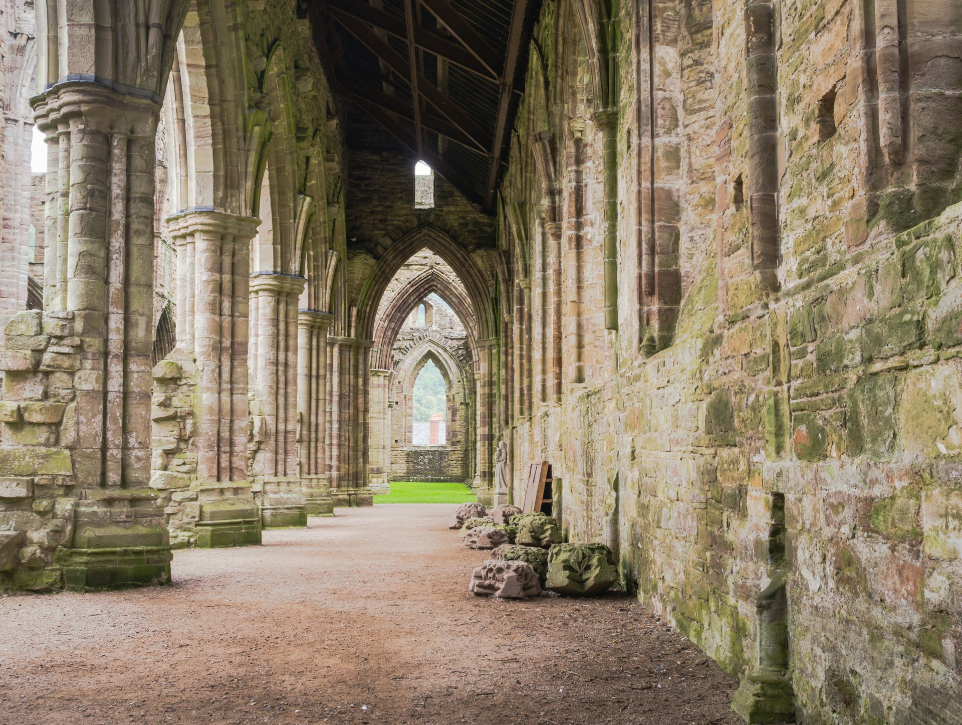 Ruins of Tintern Abbey, a former cistercian church from the 12th century