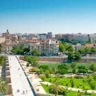 VALENCIA, SPAIN- JULY 06, 2015: Park Turia in Valencia, Spain. Park made in old riverbed
