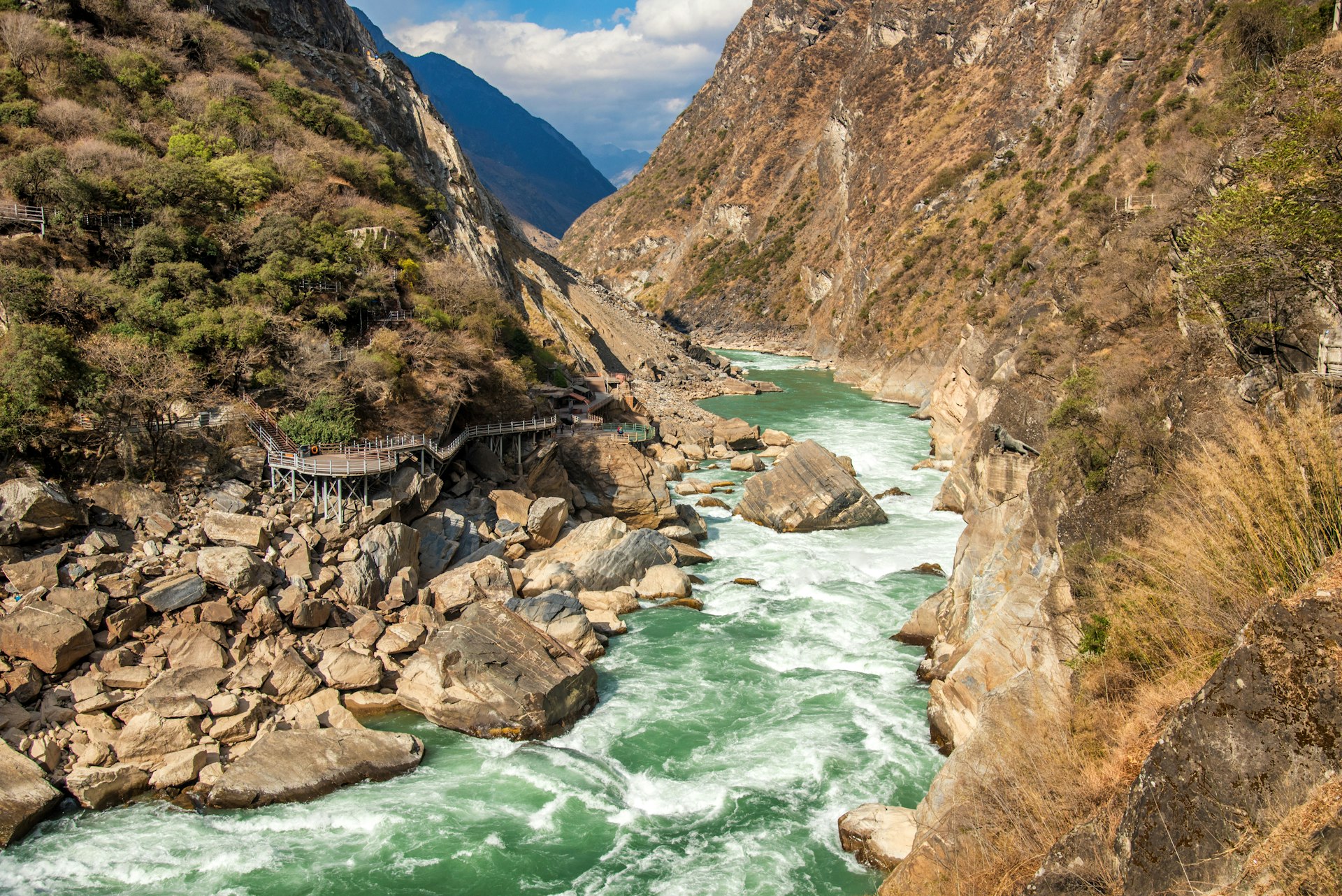 River churning through Tiger Leaping Gorge, Yunnan Province