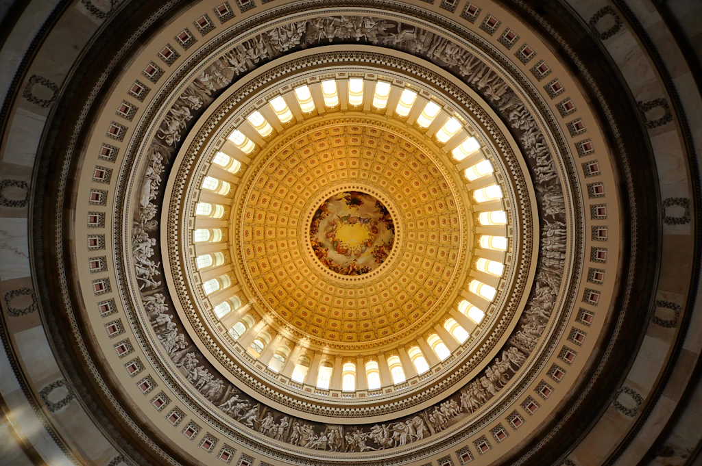 Indoor view of the US Capitol Rotunda