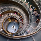 SEPTEMBER 15, 2013: The modern 'Bramante' spiral stairs of the Vatican Museums.