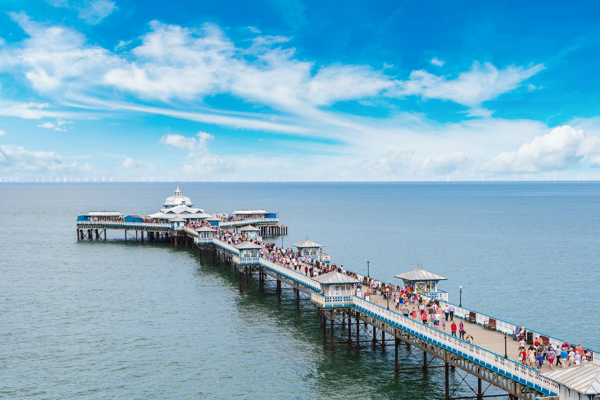 Llandudno Pier in Wales on a beautiful summer day