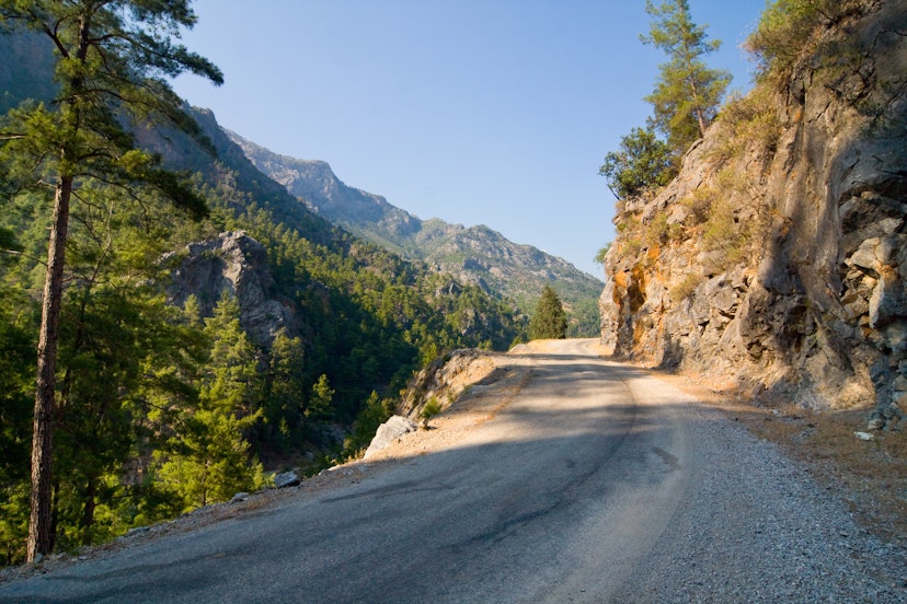 Image of the road near Alanya in Taurus Mountains, Turkey.