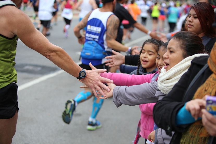 NEW YORK CITY - NOVEMBER 1 2015: The 45th annual TCS New York City marathon, organized by the New York Road Runners Club, drew 50,530 finishers,; Shutterstock ID 334118777; your: Zach Laks; gl: 65050; netsuite: Online Editorial; full: Supporting