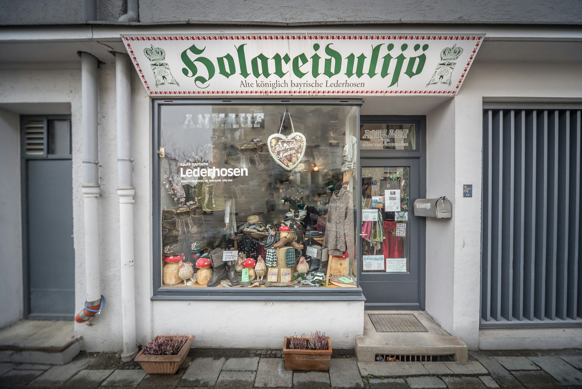 A traditional shopfront in Munich, Germany