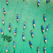 Aerial view long tail boat at Lipe island of Thailand