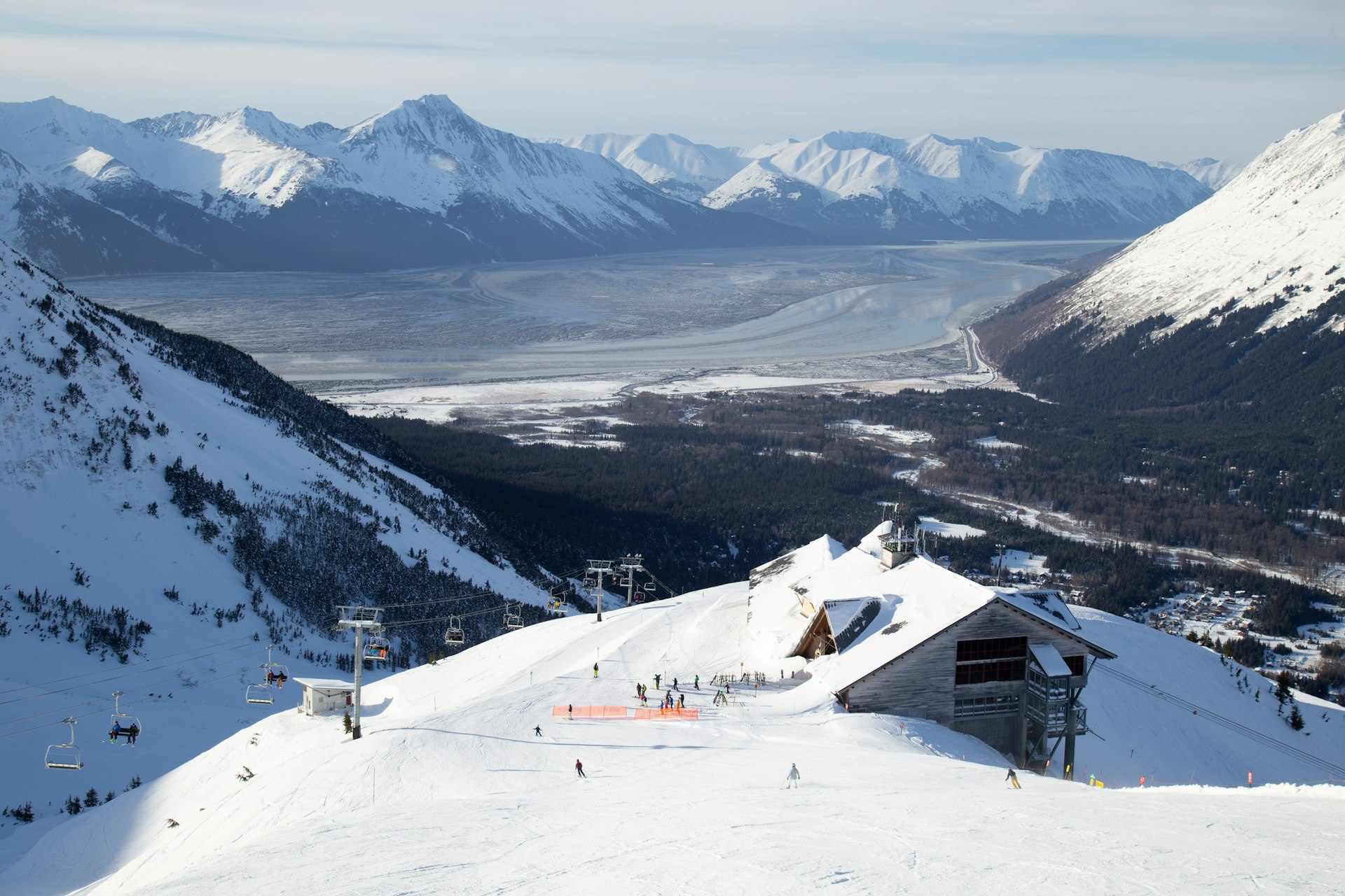 Ski slop at Alyeska Resort in Girdwood, Alaska