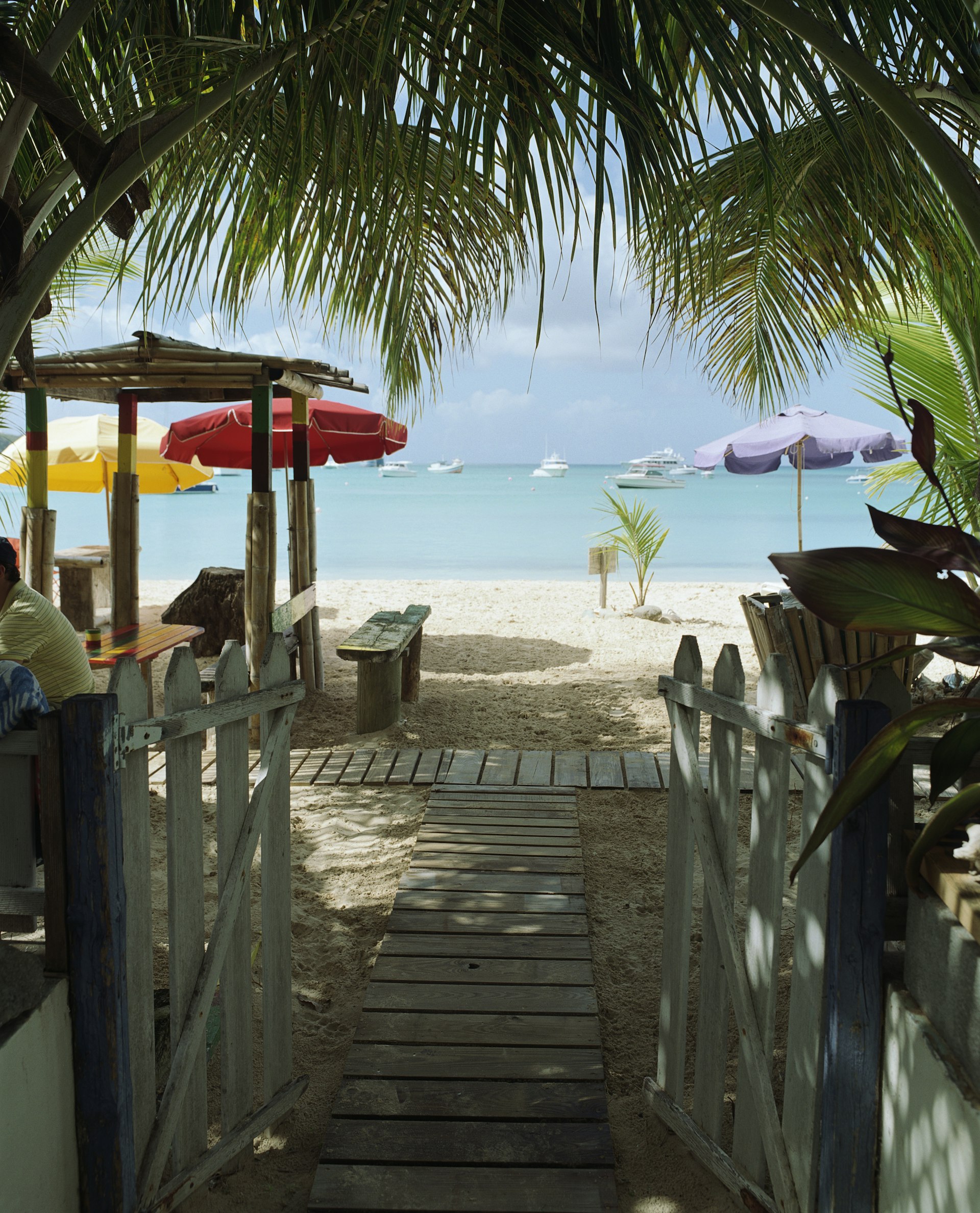 Anguilla, walkway towards beach
