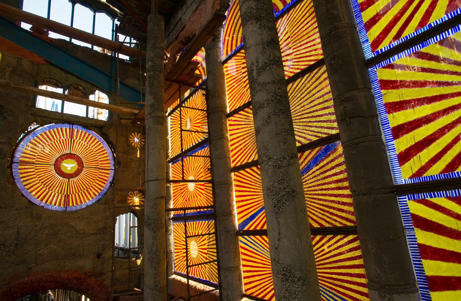 The stained glass of the cathedral