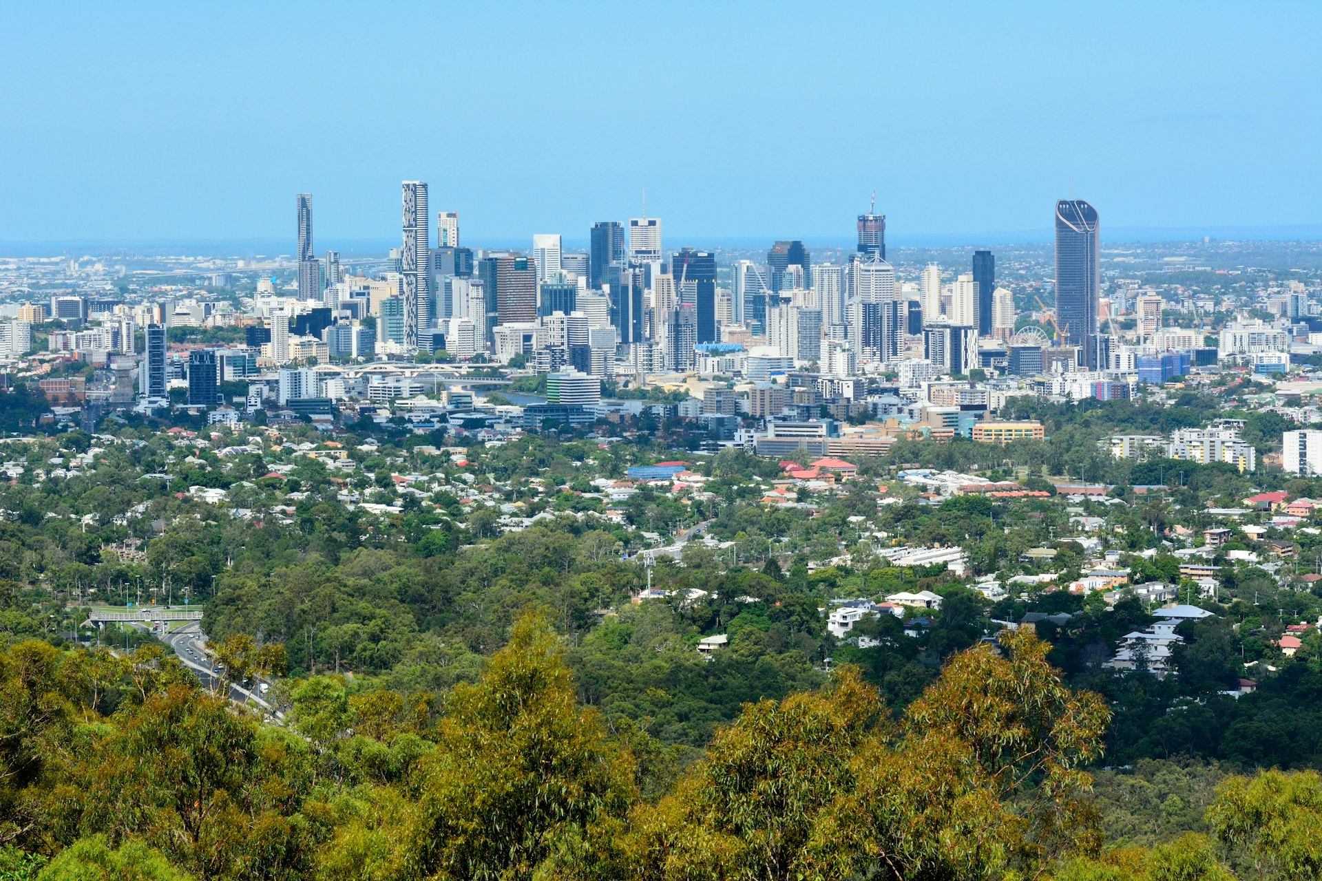 View over the skyline of Brisbane