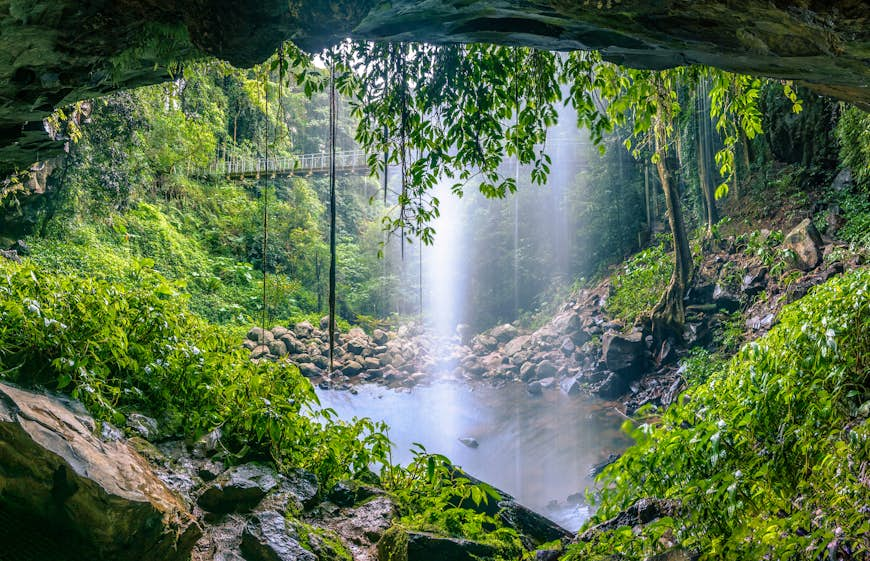 Crystal Shower Falls in the Gondwana Rainforest at Dorrigo National Park, New South Wales