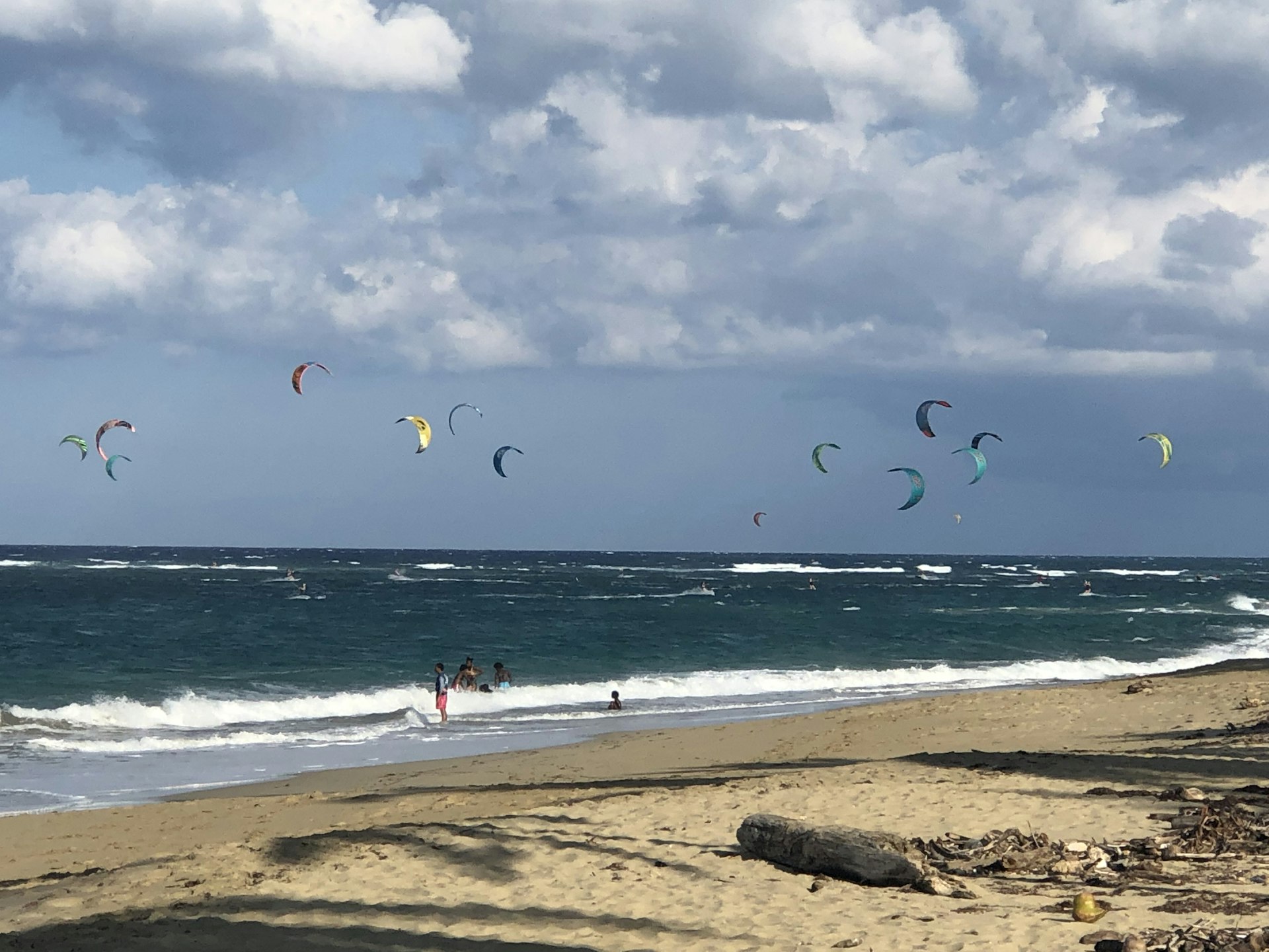 Kite-surfers, Cabarete.JPG