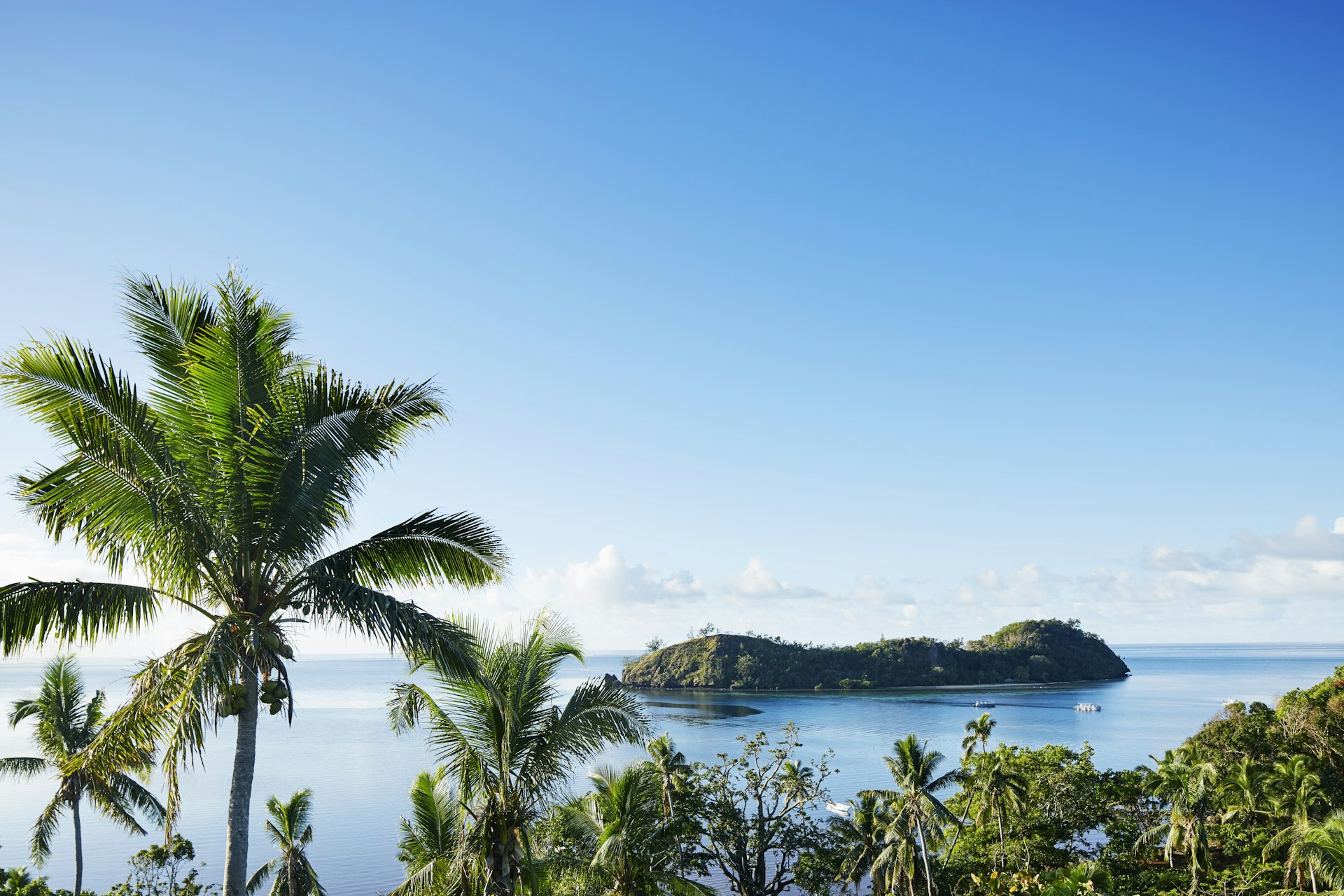 View of island from Matava resort, Kadavu, Fiji 