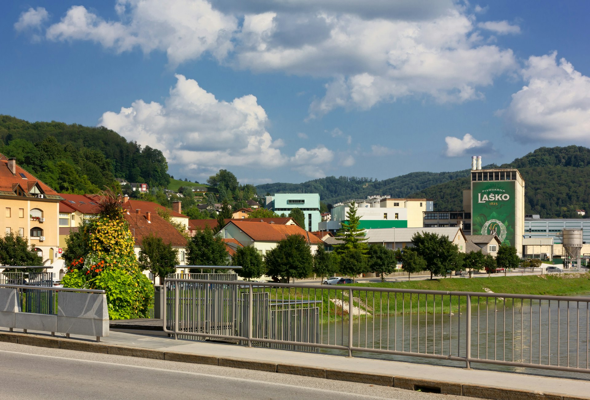 View of Laško, Slovenia and its brewery