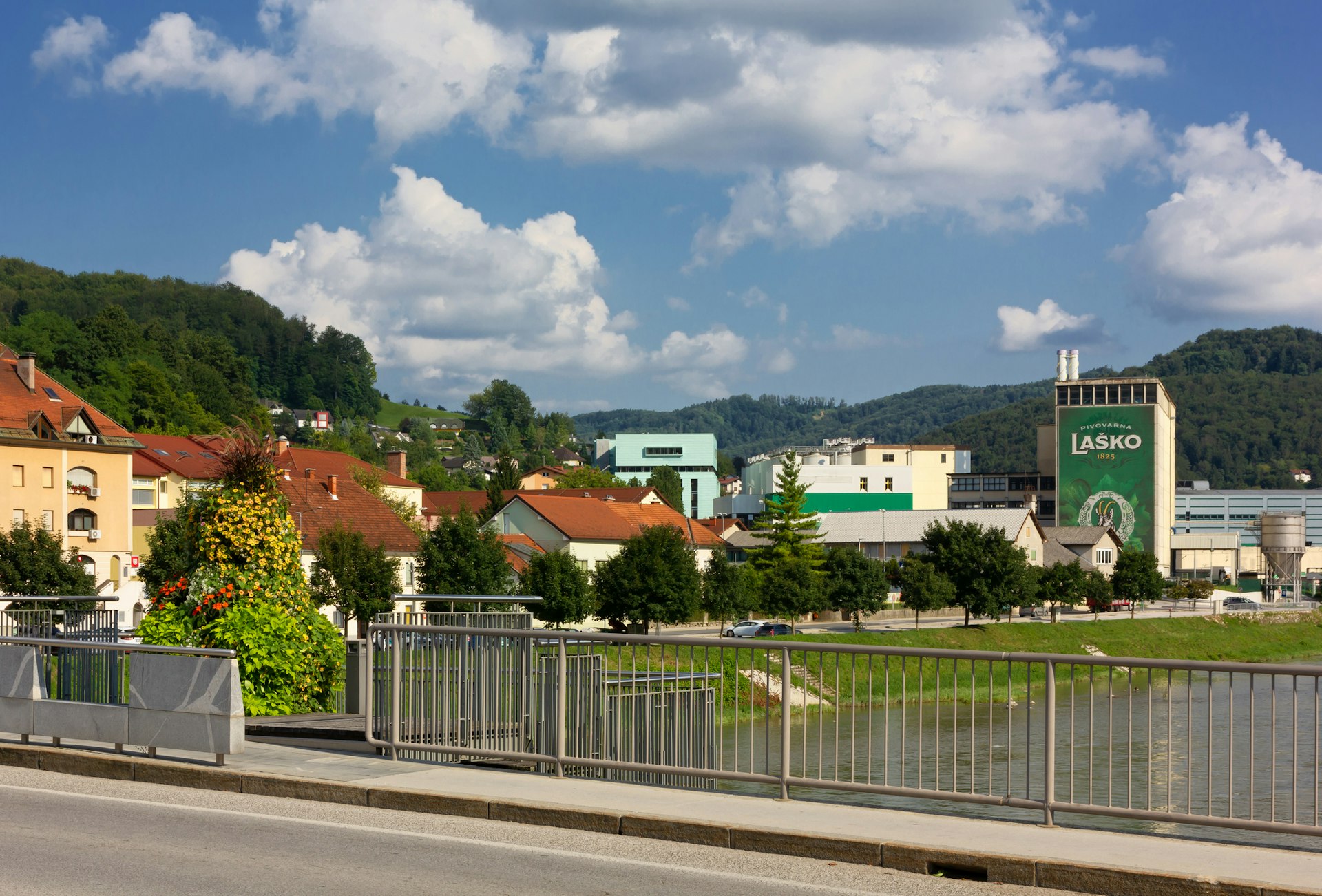 View of Laško, Slovenia and its brewery